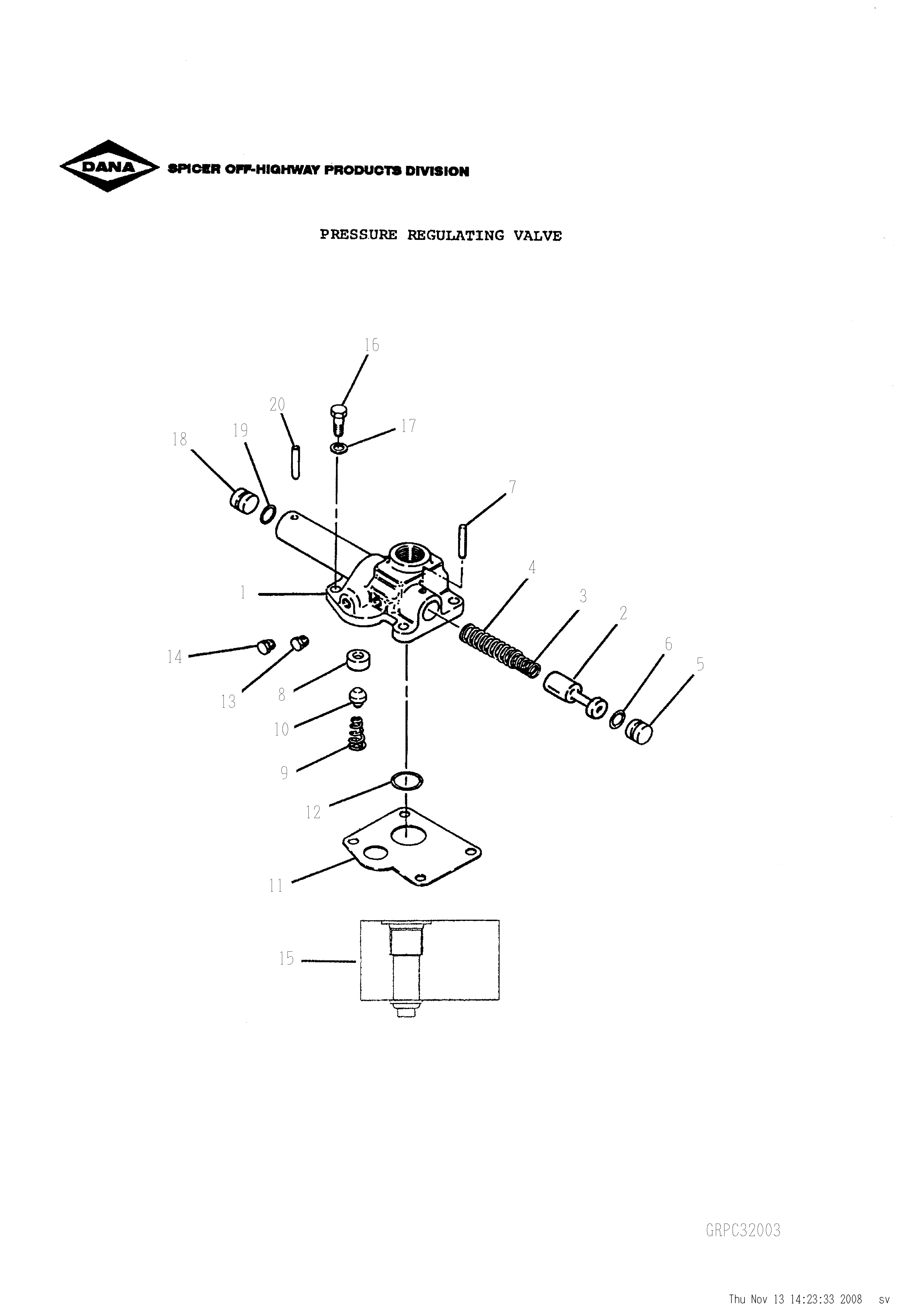 drawing for CLARK 6224466 - REGULATOR SPOOL (figure 2)