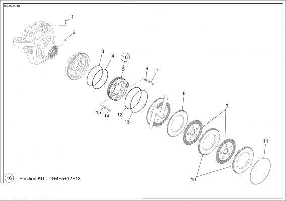 drawing for AGCO V63140800 - INTERMEDIATE BRAKE DISC (figure 4)