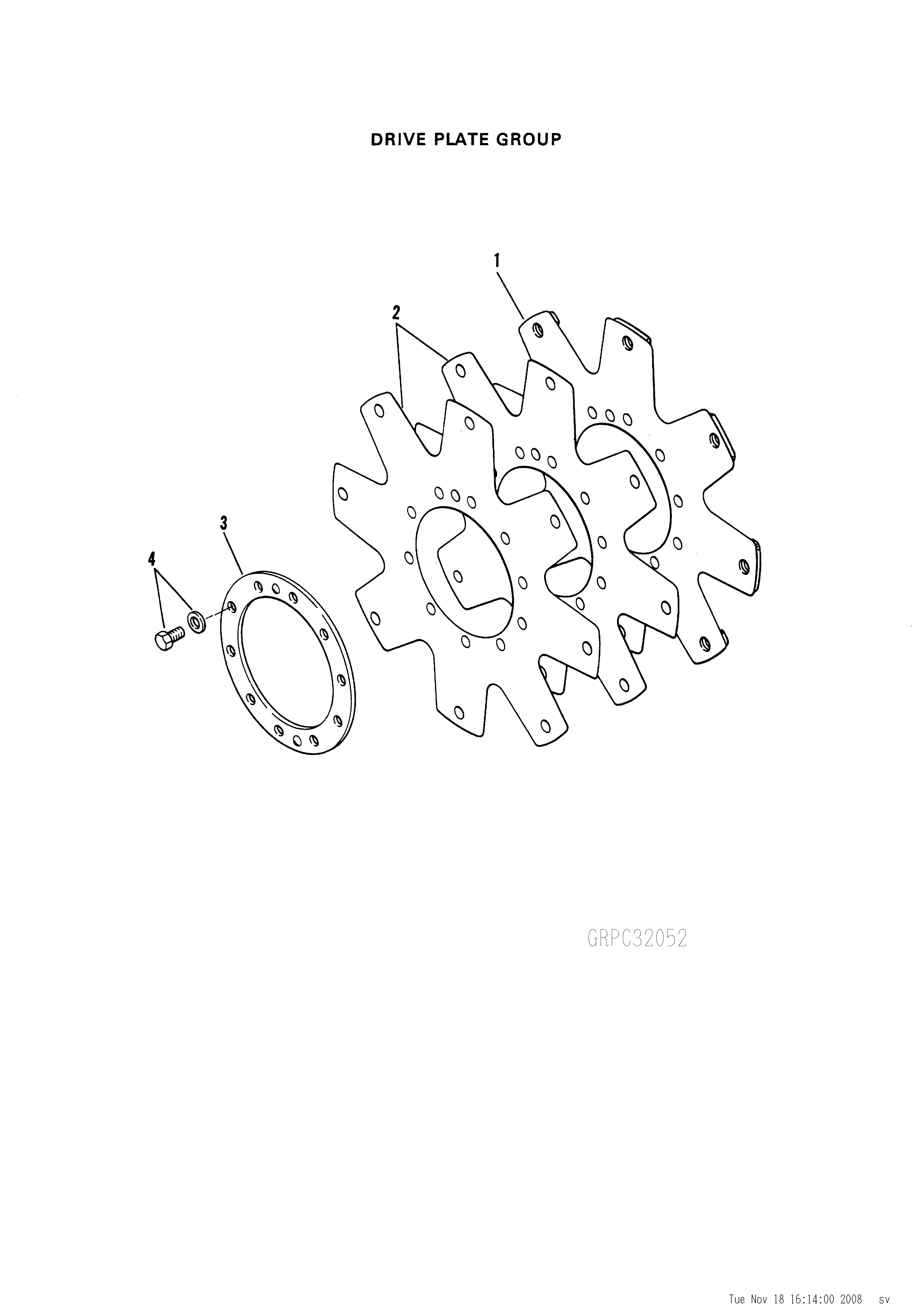 drawing for CNH NEW HOLLAND 87691747 - DRIVE PLATE (figure 4)