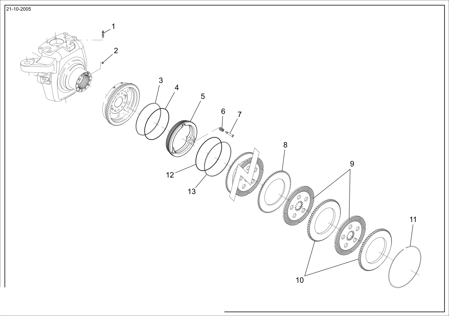 drawing for AGCO V63140800 - INTERMEDIATE BRAKE DISC (figure 5)