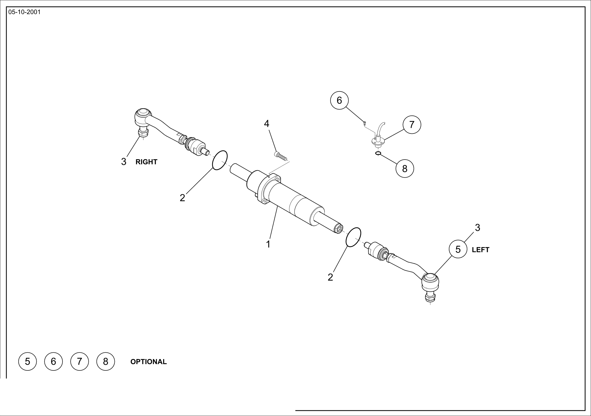 drawing for SCHOPF MASCHINENBAU GMBH 101618 - ARTICULATED TIE ROD (figure 3)