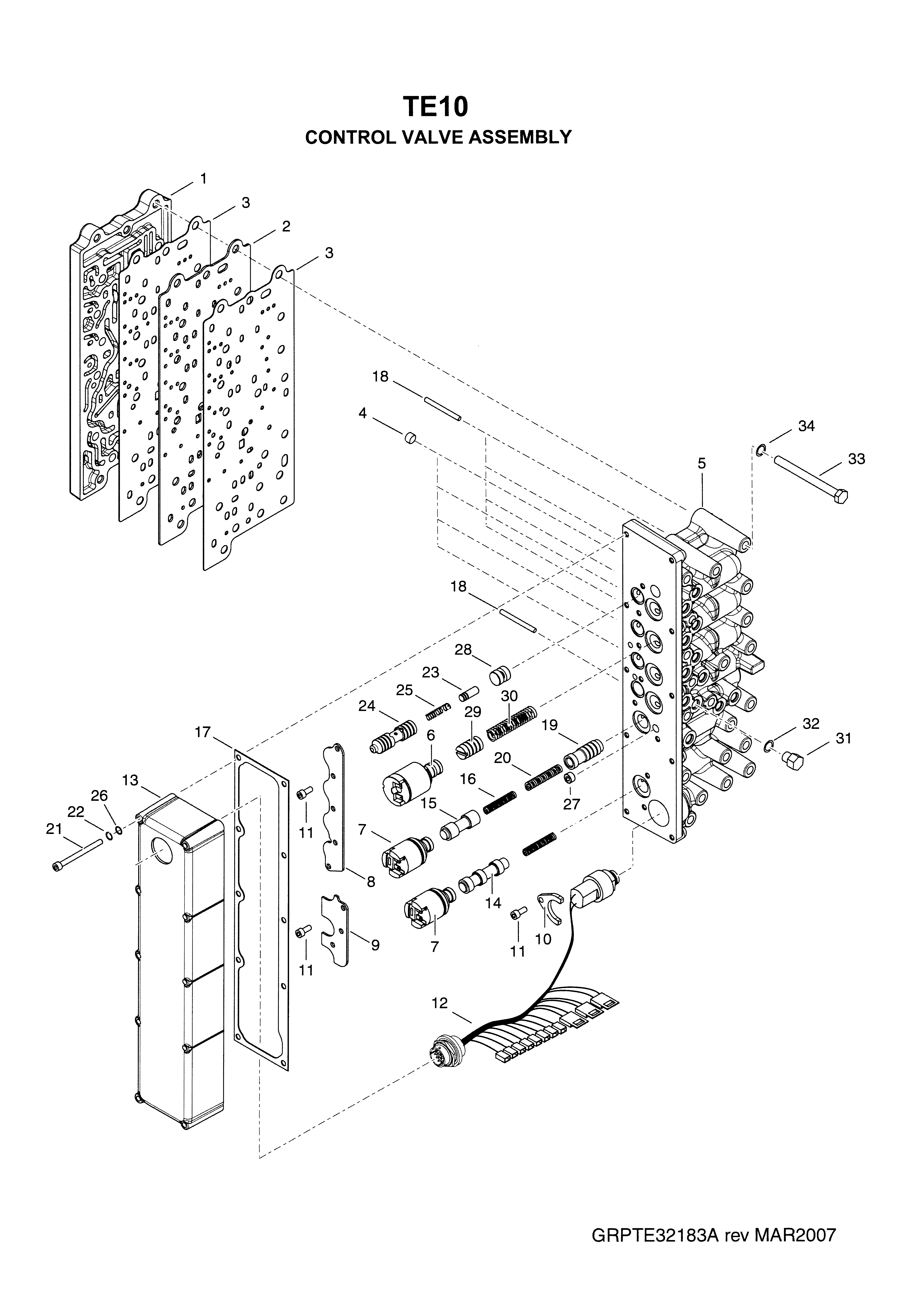 drawing for MI-JACK L3573801107 - HARNESS ASSY (figure 1)