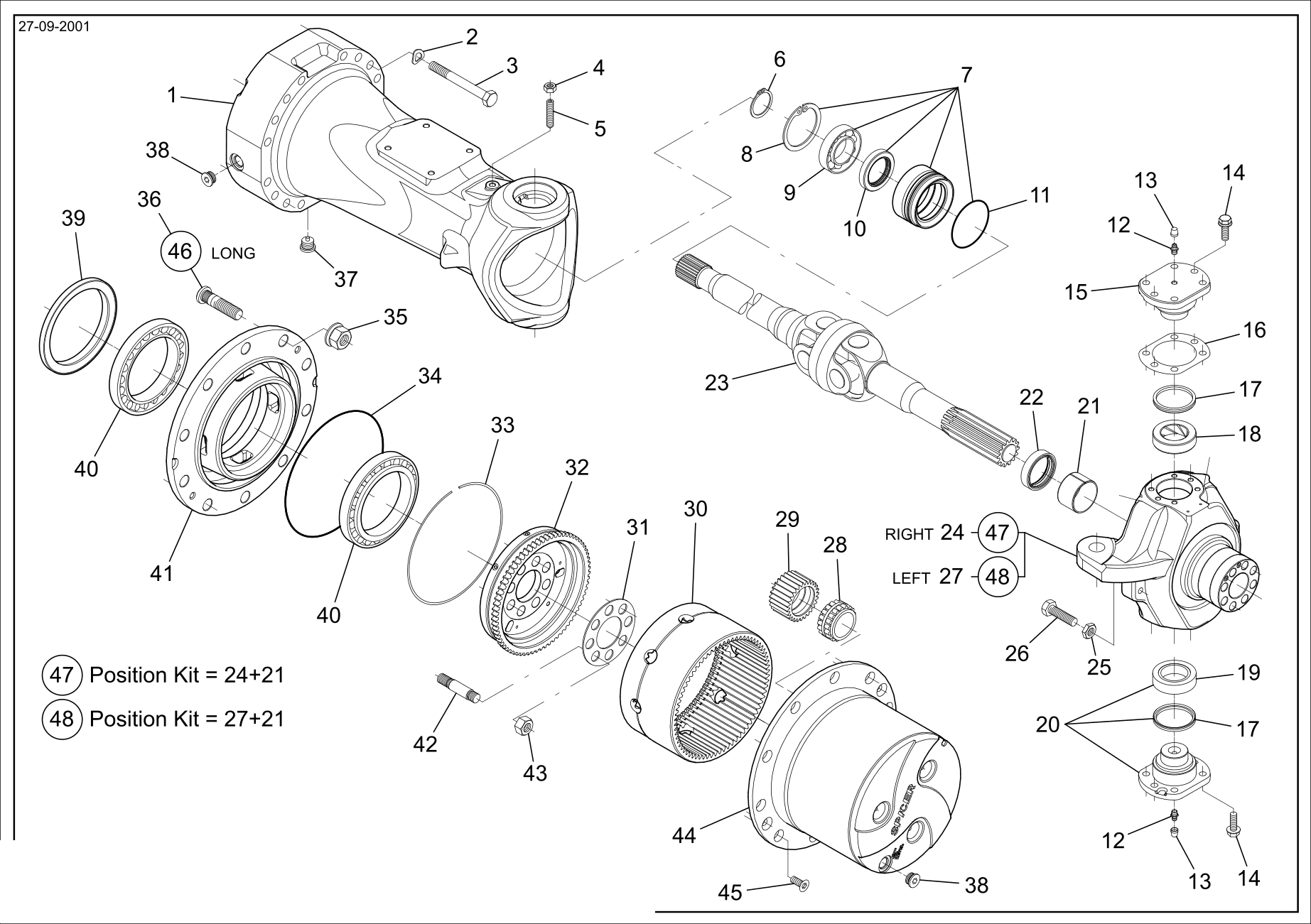 drawing for CNH NEW HOLLAND 72111370 - STEERING CASE (figure 1)