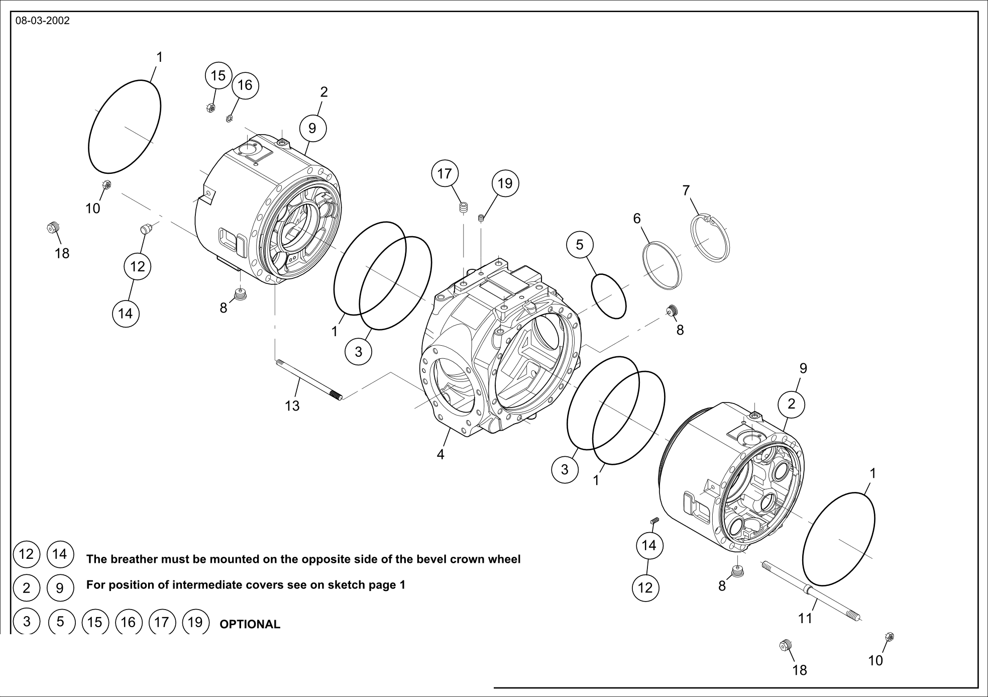 drawing for CNH NEW HOLLAND 71487056 - INTERMEDIATE COVER (figure 5)