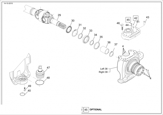 drawing for CNH NEW HOLLAND 153310889 - BEARING (figure 1)