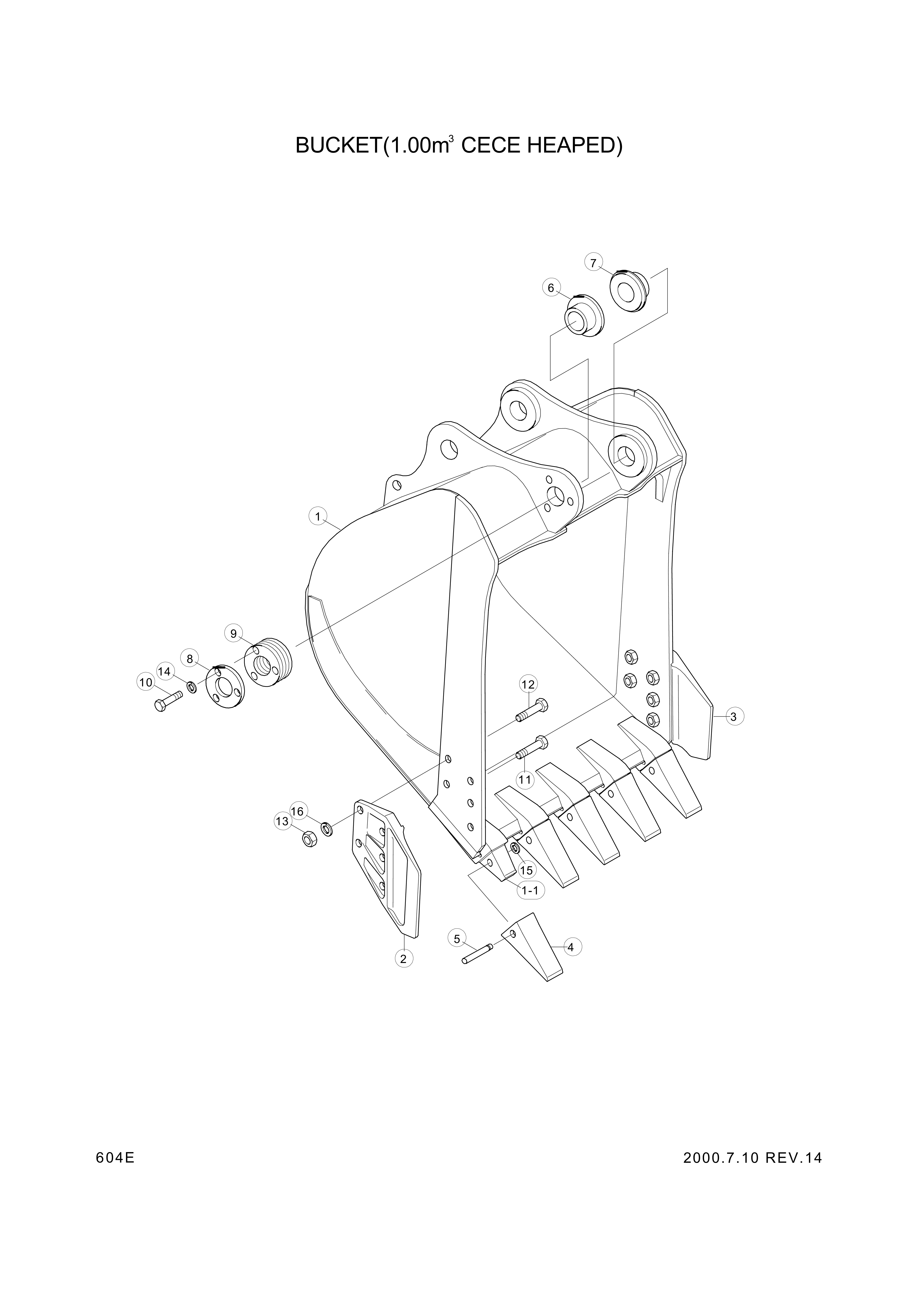 drawing for Hyundai Construction Equipment 61E9-1127 - BUSHING-PIN (figure 2)