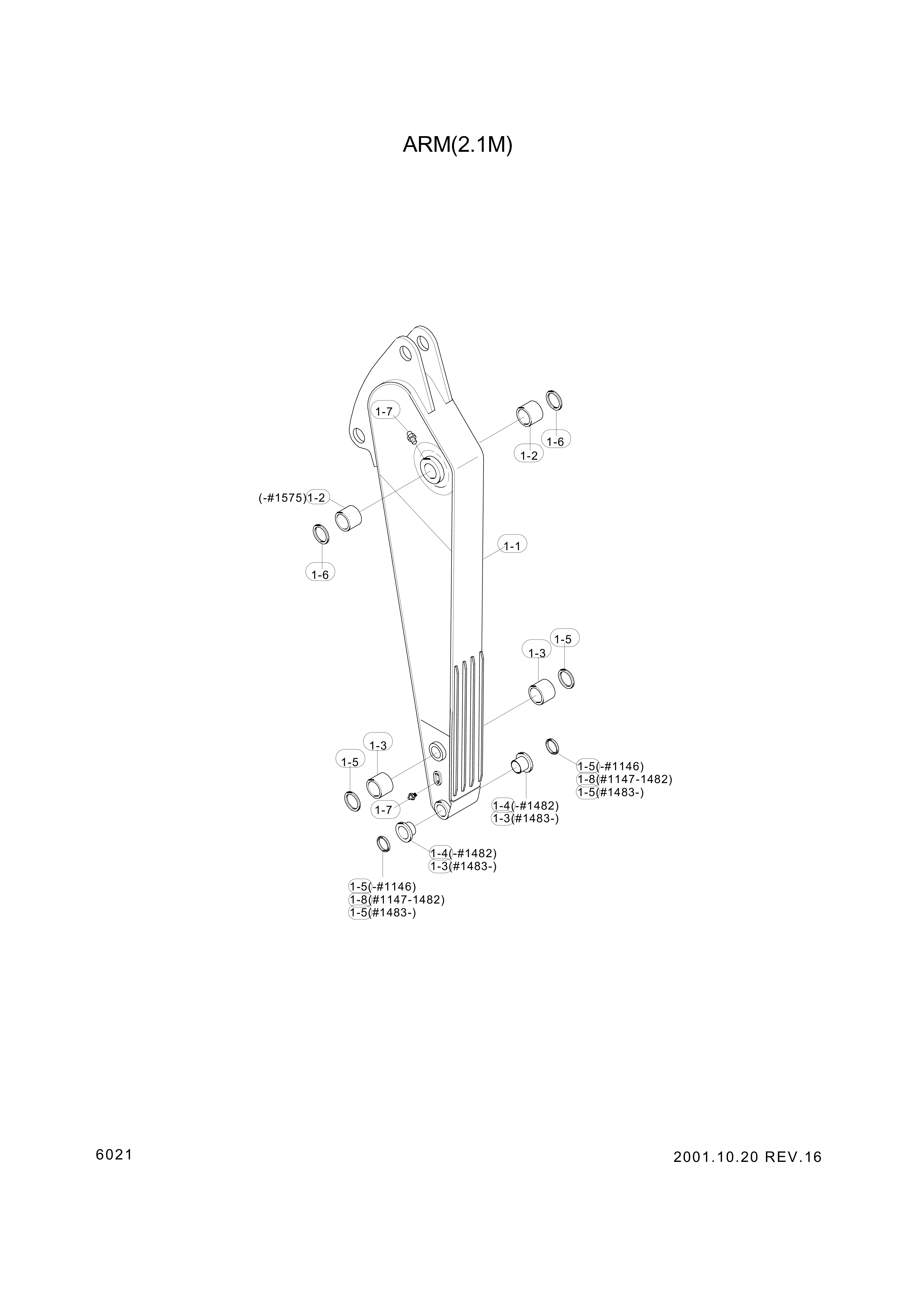 drawing for Hyundai Construction Equipment 61E9-1125 - BUSHING-PIN (figure 3)