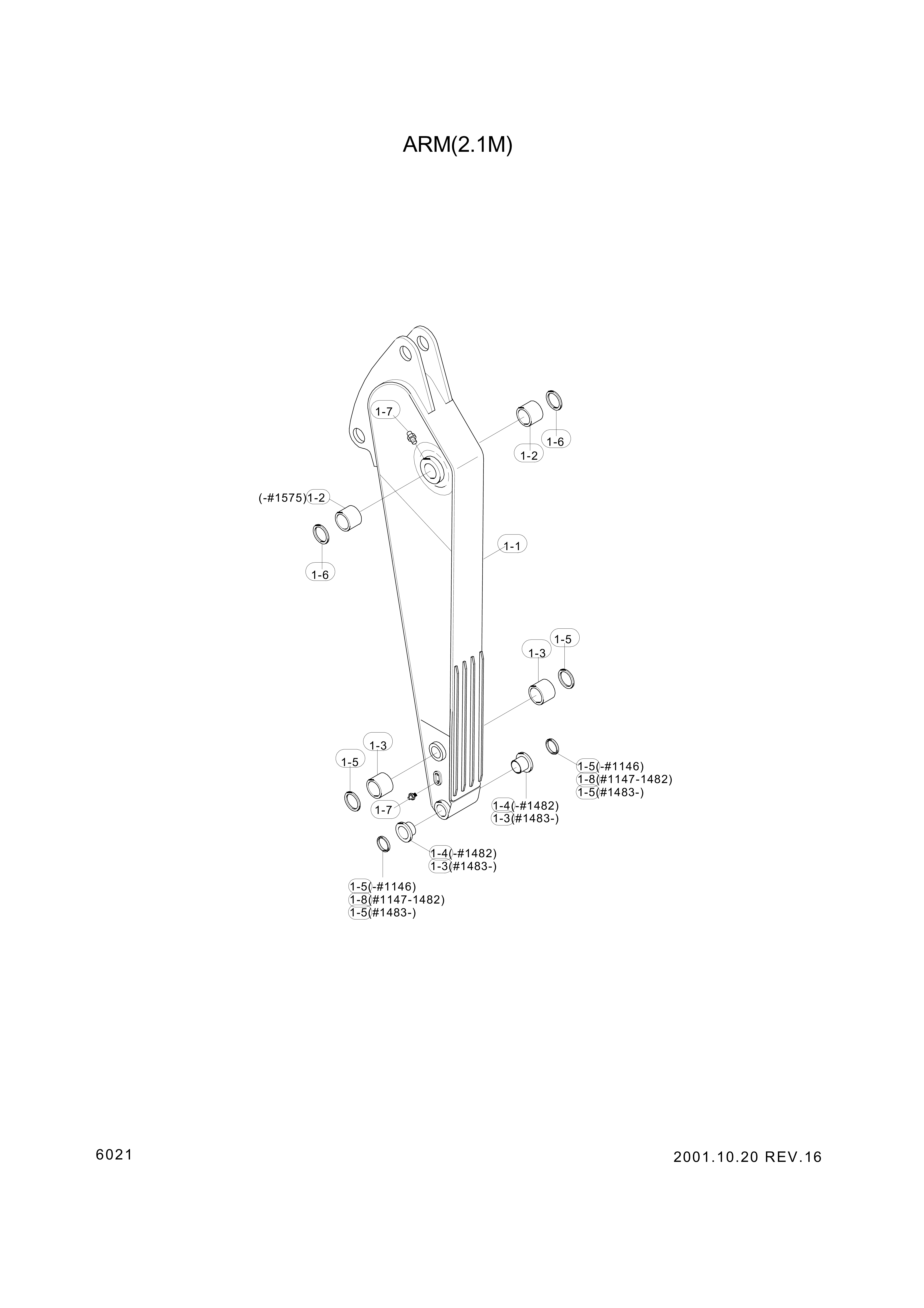 Technical drawing of Hyundai Construction Equipment 61E9-1122 BUSHING-PIN with dimensions and layout (figure 3)