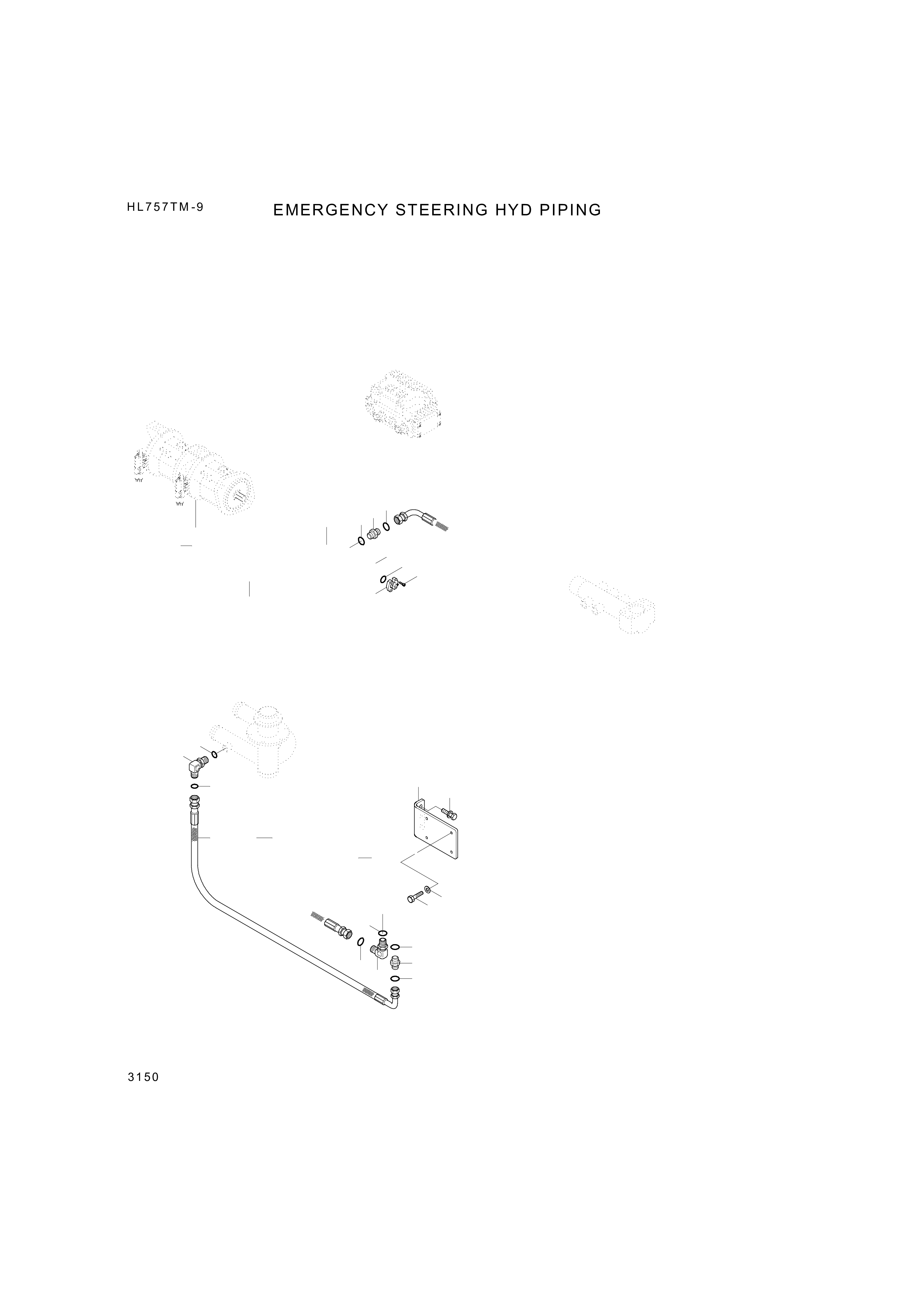 drawing for Hyundai Construction Equipment P930-122011 - HOSE ASSY-ORFS&THD (figure 2)