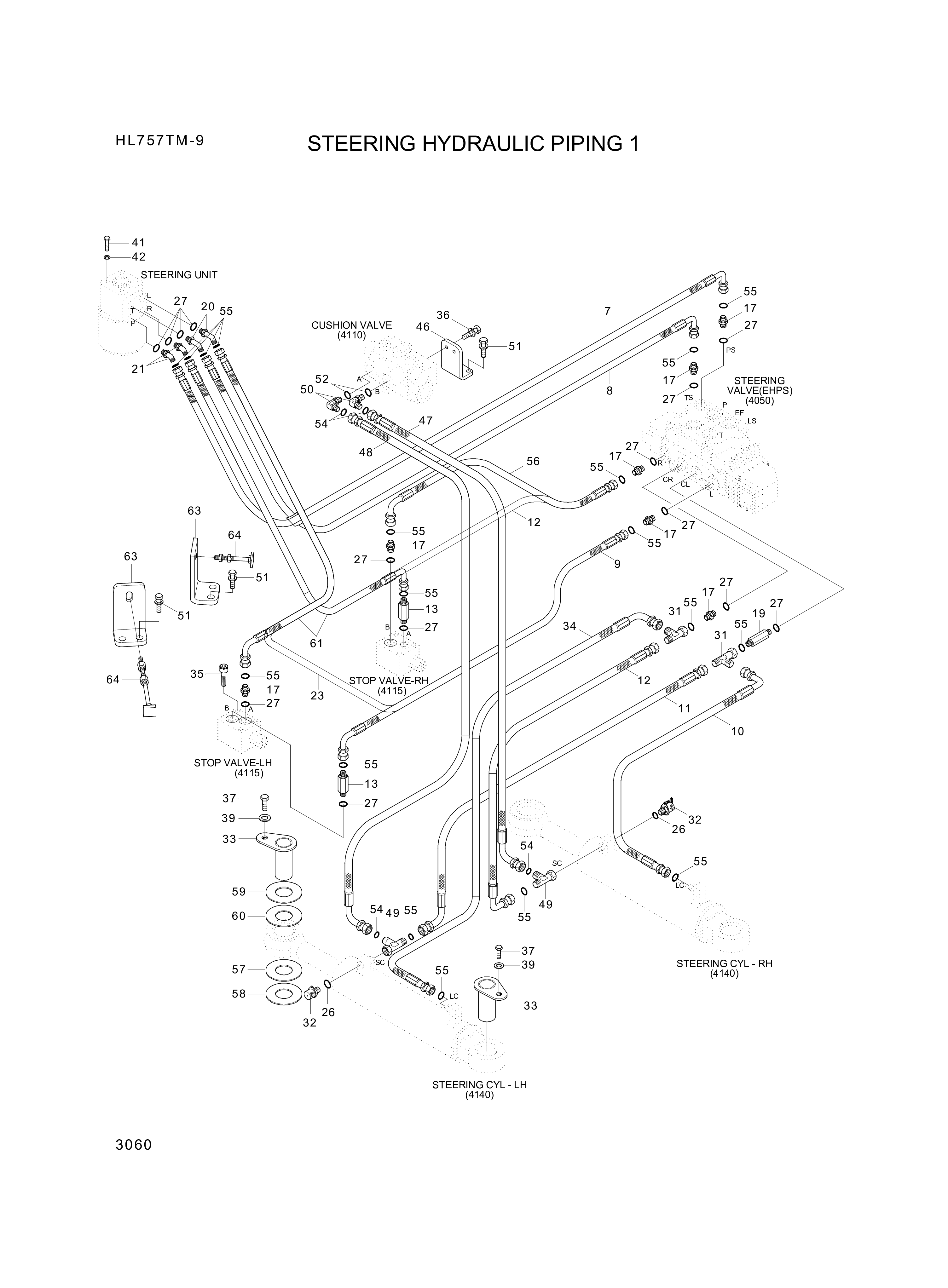 drawing for Hyundai Construction Equipment P930-086010 - HOSE ASSY-ORFS&THD (figure 2)