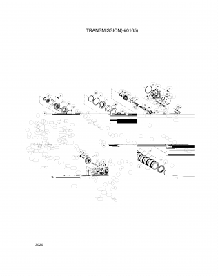 Technical drawing of Hyundai Construction Equipment 0630-502-032 RING-RETAINER with dimensions and layout (figure 3)