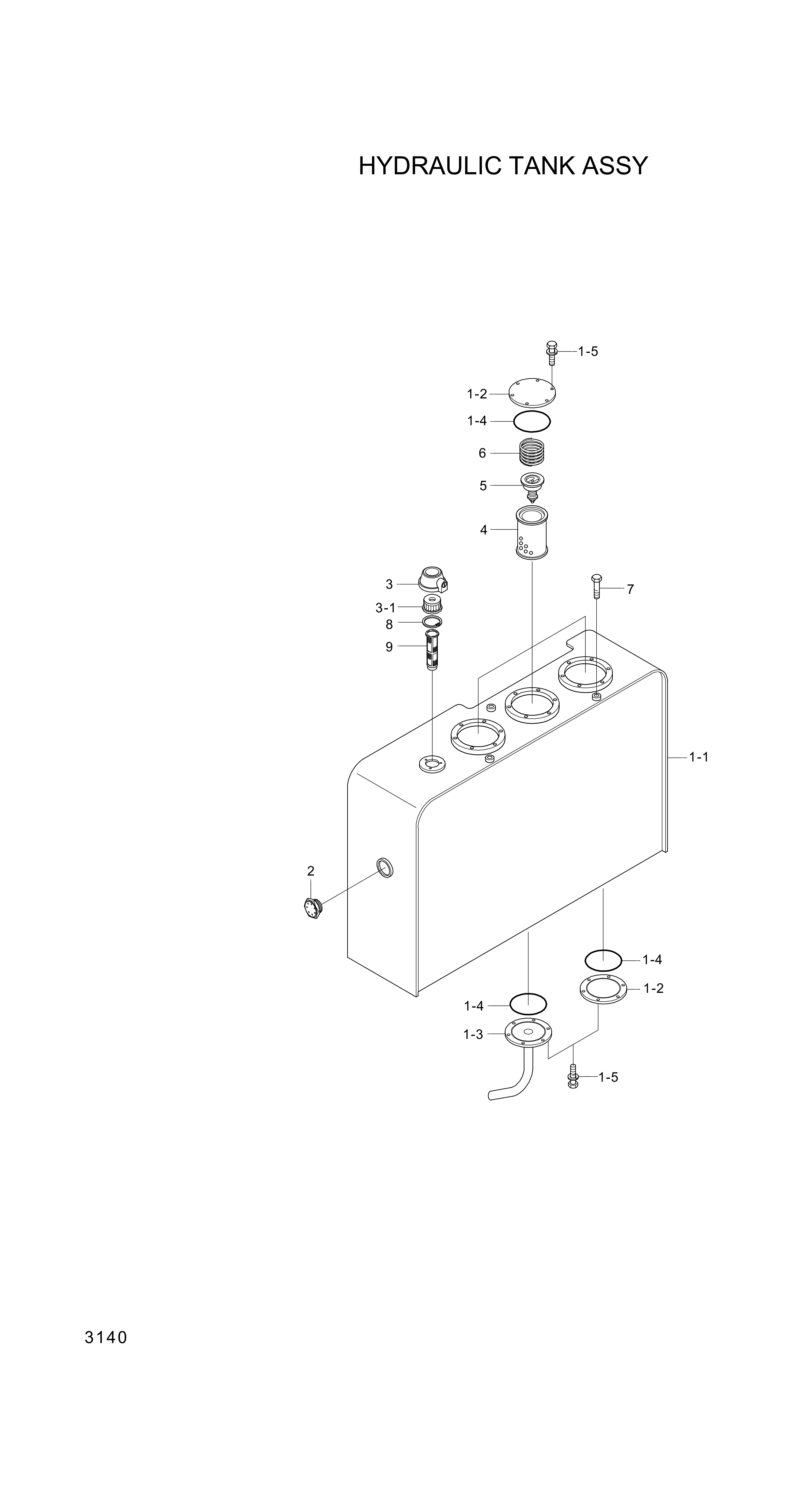 drawing for Hyundai Construction Equipment 31L6-02051 - COVER (figure 1)