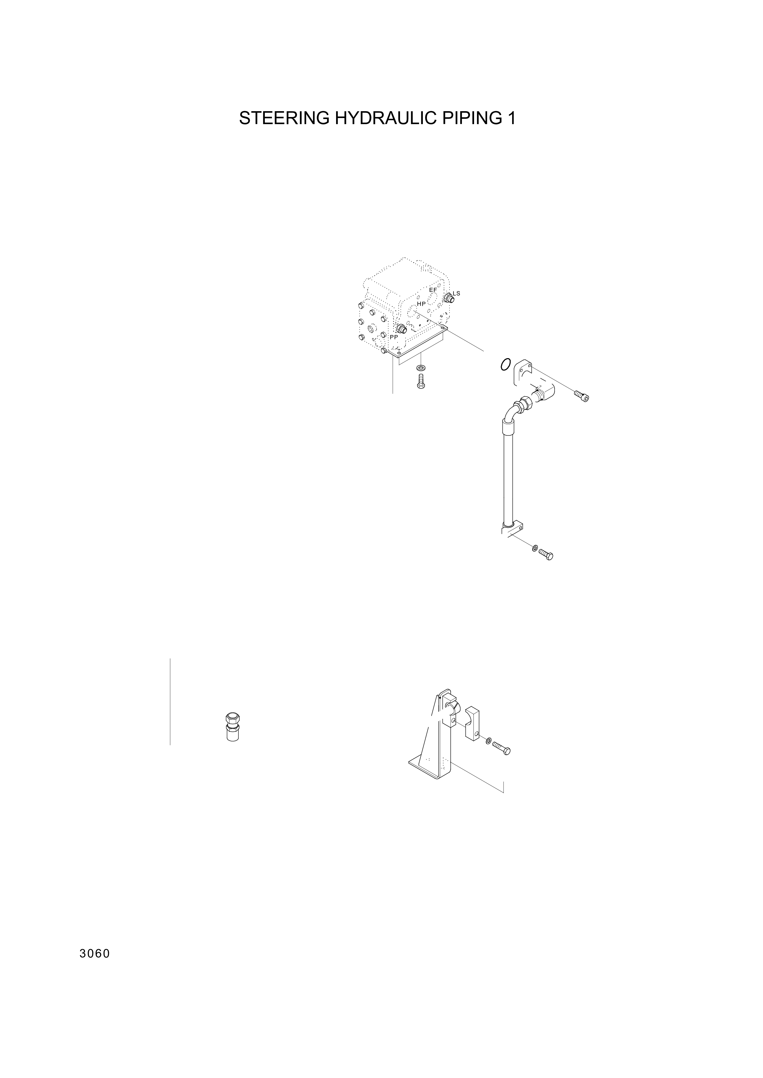 drawing for Hyundai Construction Equipment 31L6-03361 - PIPE ASSY-HYD (figure 1)