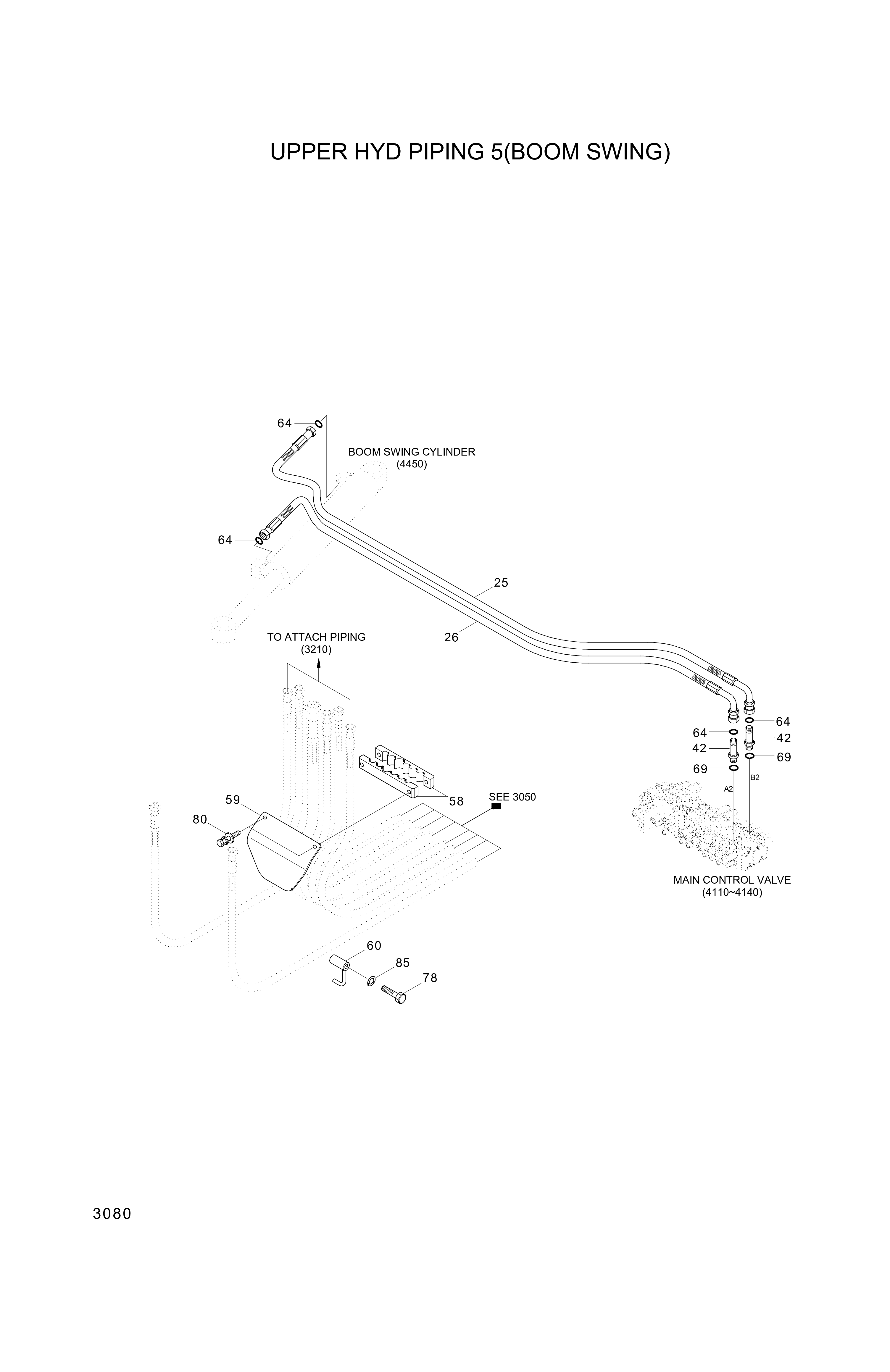 drawing for Hyundai Construction Equipment P930-065038 - HOSE ASSY-ORFS&THD (figure 3)