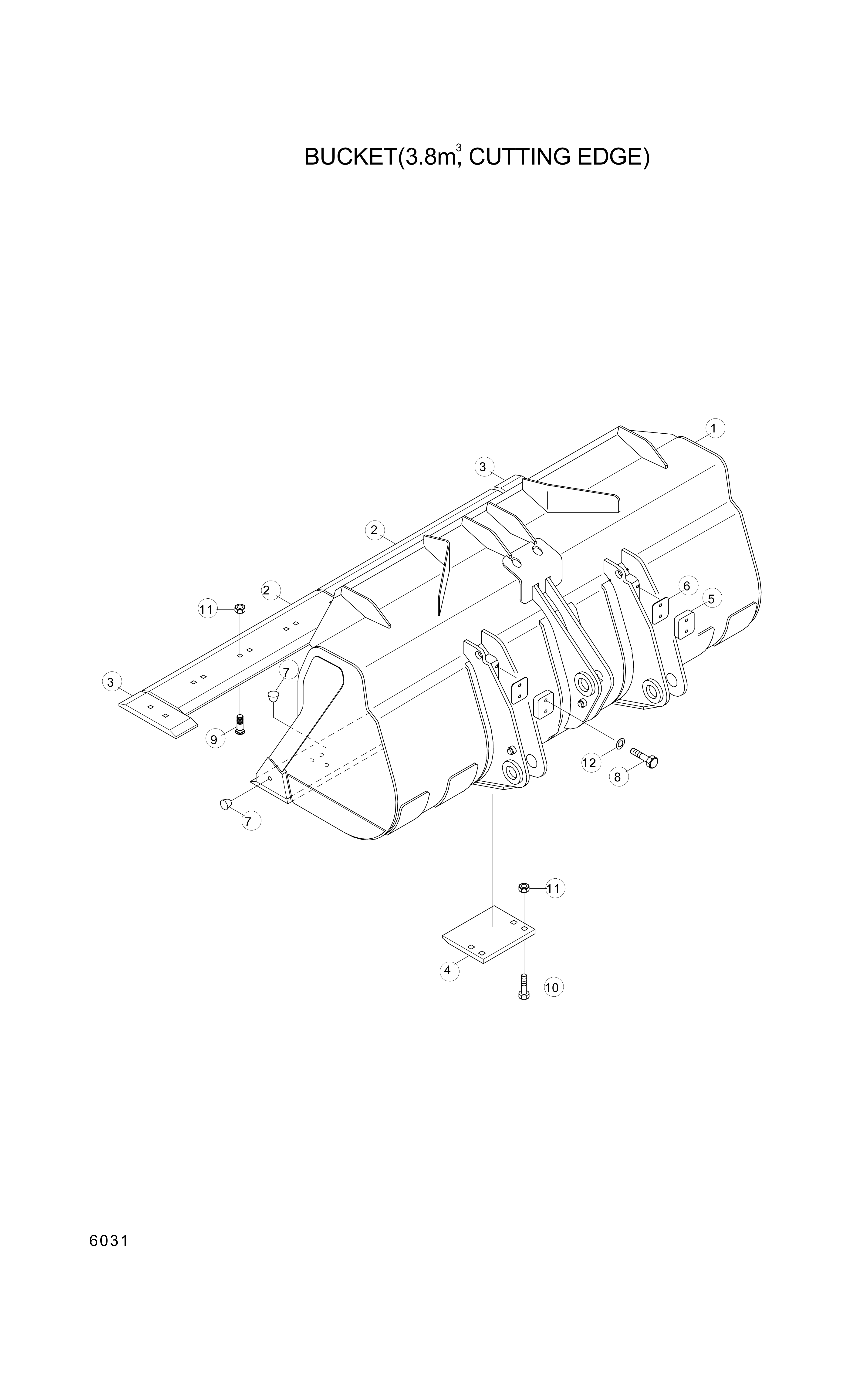 drawing for Hyundai Construction Equipment 61L1-3024 - PLATE (figure 1)
