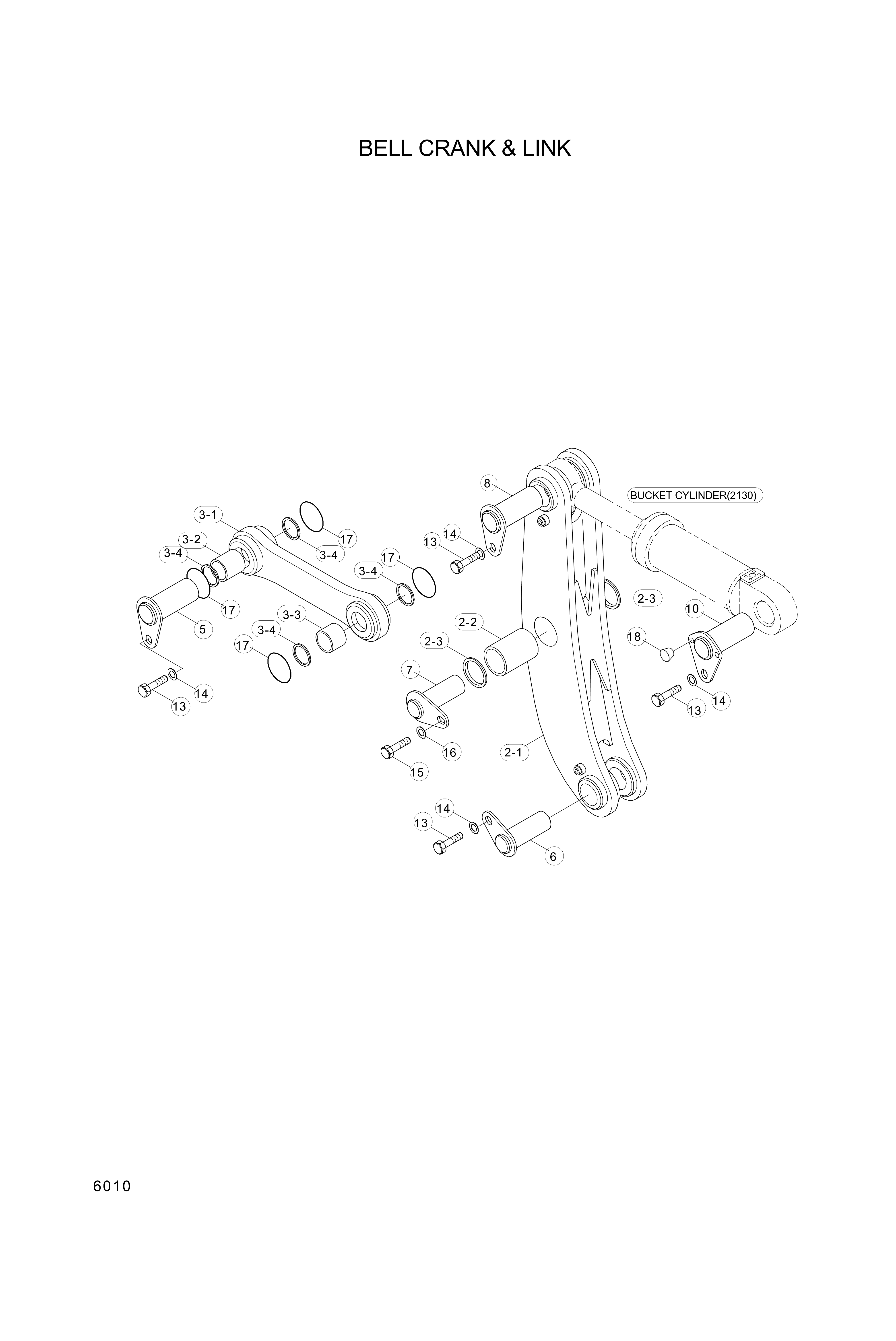 drawing for Hyundai Construction Equipment 61L1-2005 - BUSHING-PIN (figure 1)