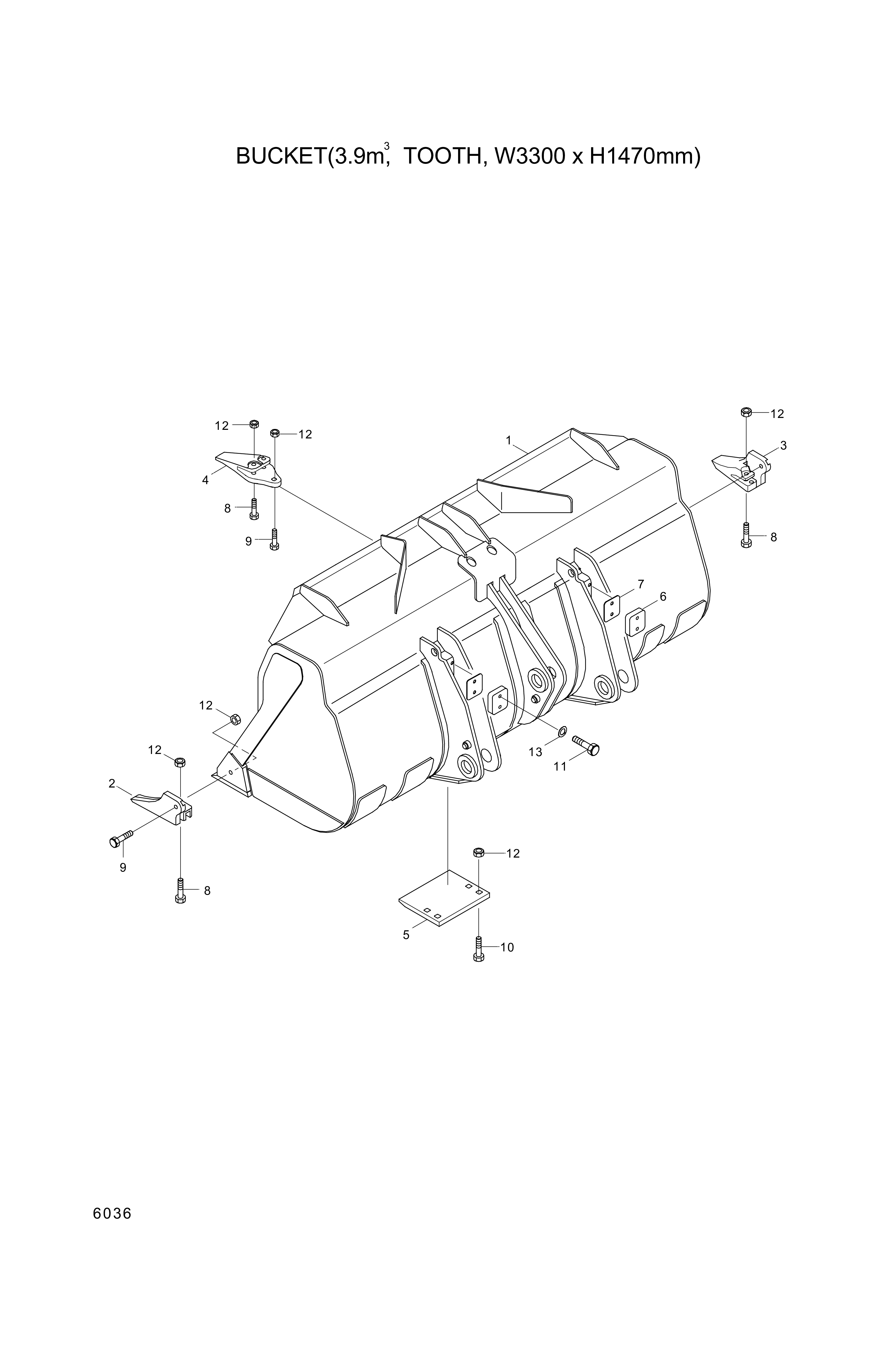 drawing for Hyundai Construction Equipment 61L1-3024 - PLATE (figure 5)