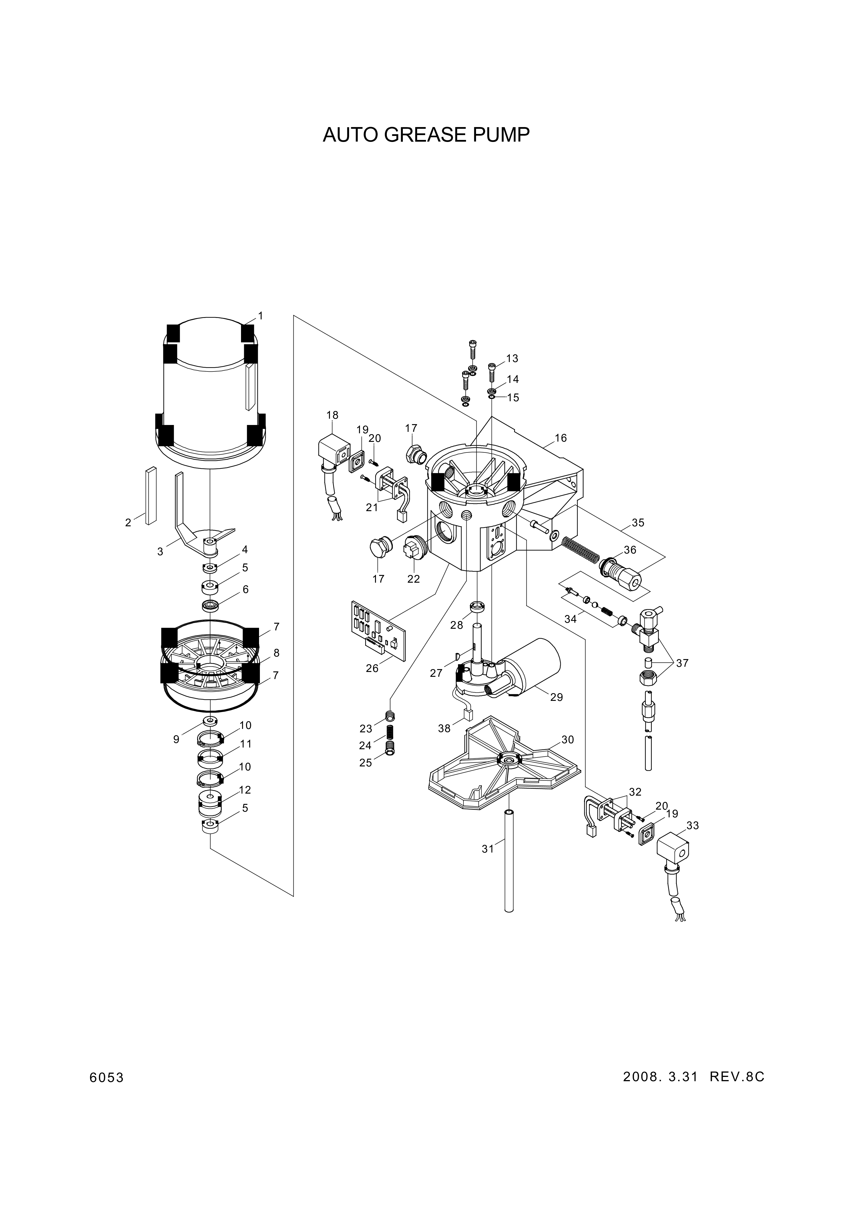 drawing for Hyundai Construction Equipment 544-31882-1 - Paddle Assy-Stirring (figure 1)