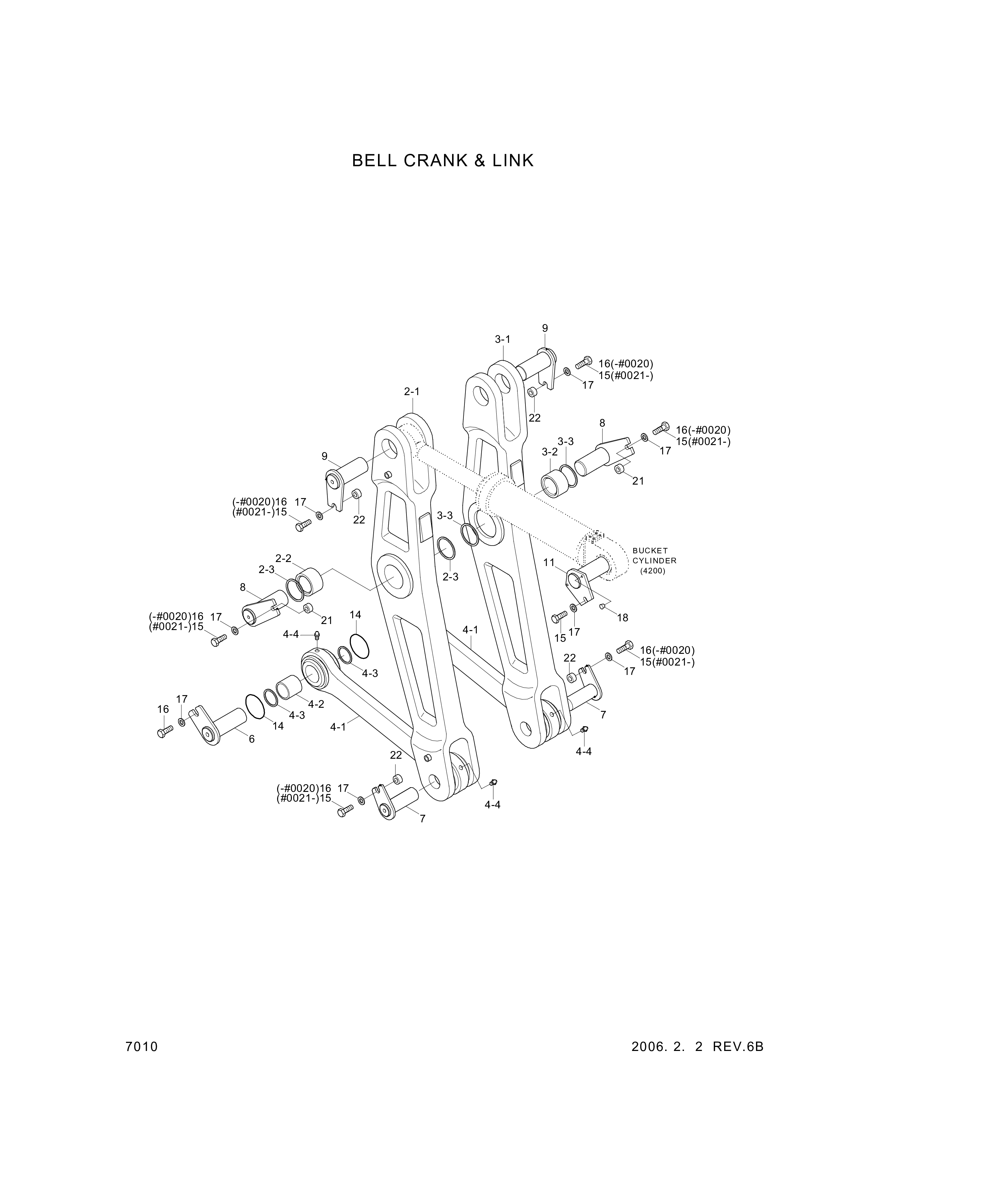 drawing for Hyundai Construction Equipment 61L6-02350 - BELLCRANK-RH (figure 1)