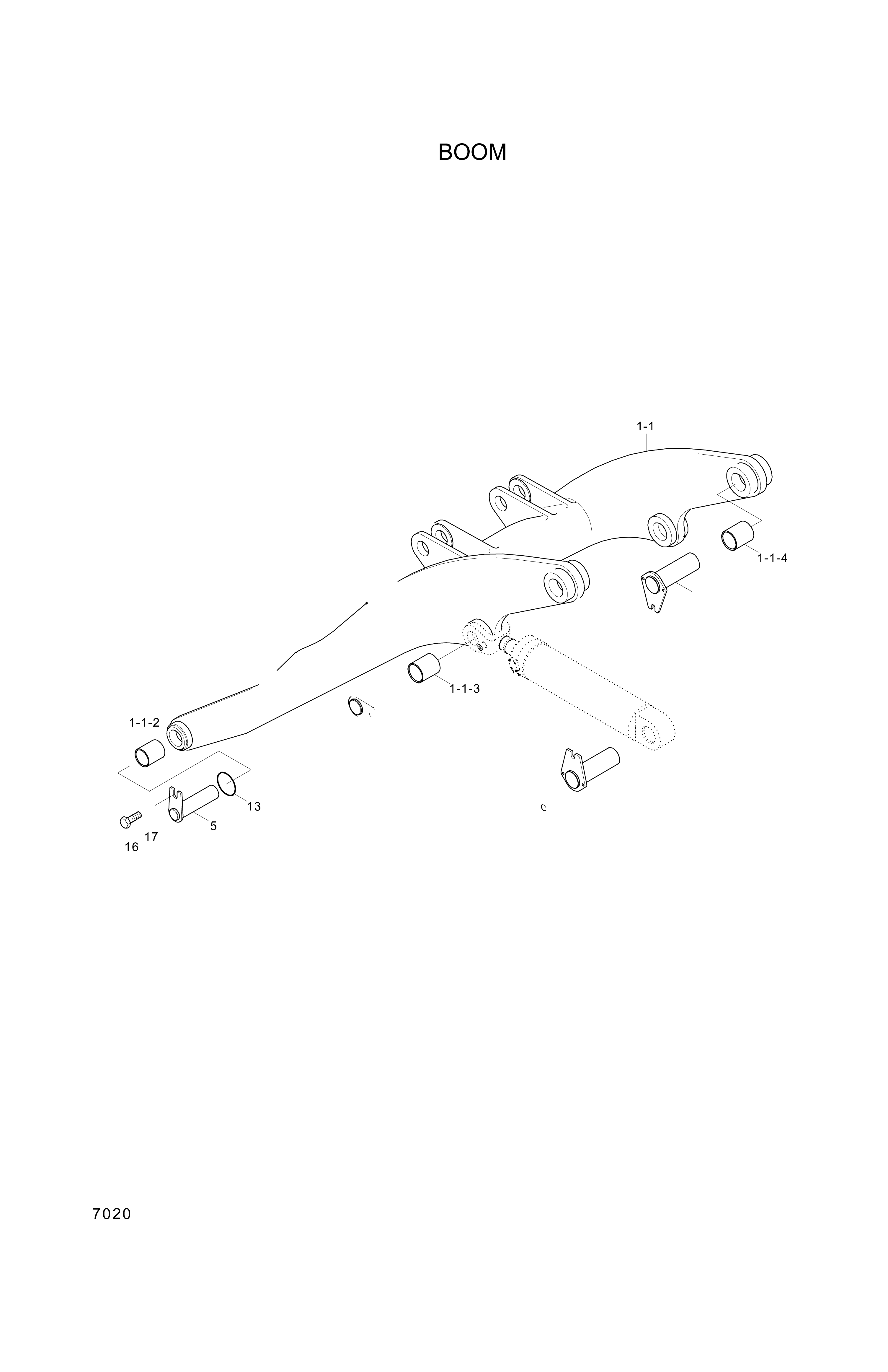 drawing for Hyundai Construction Equipment 61L6-00580 - PIN-JOINT (figure 2)