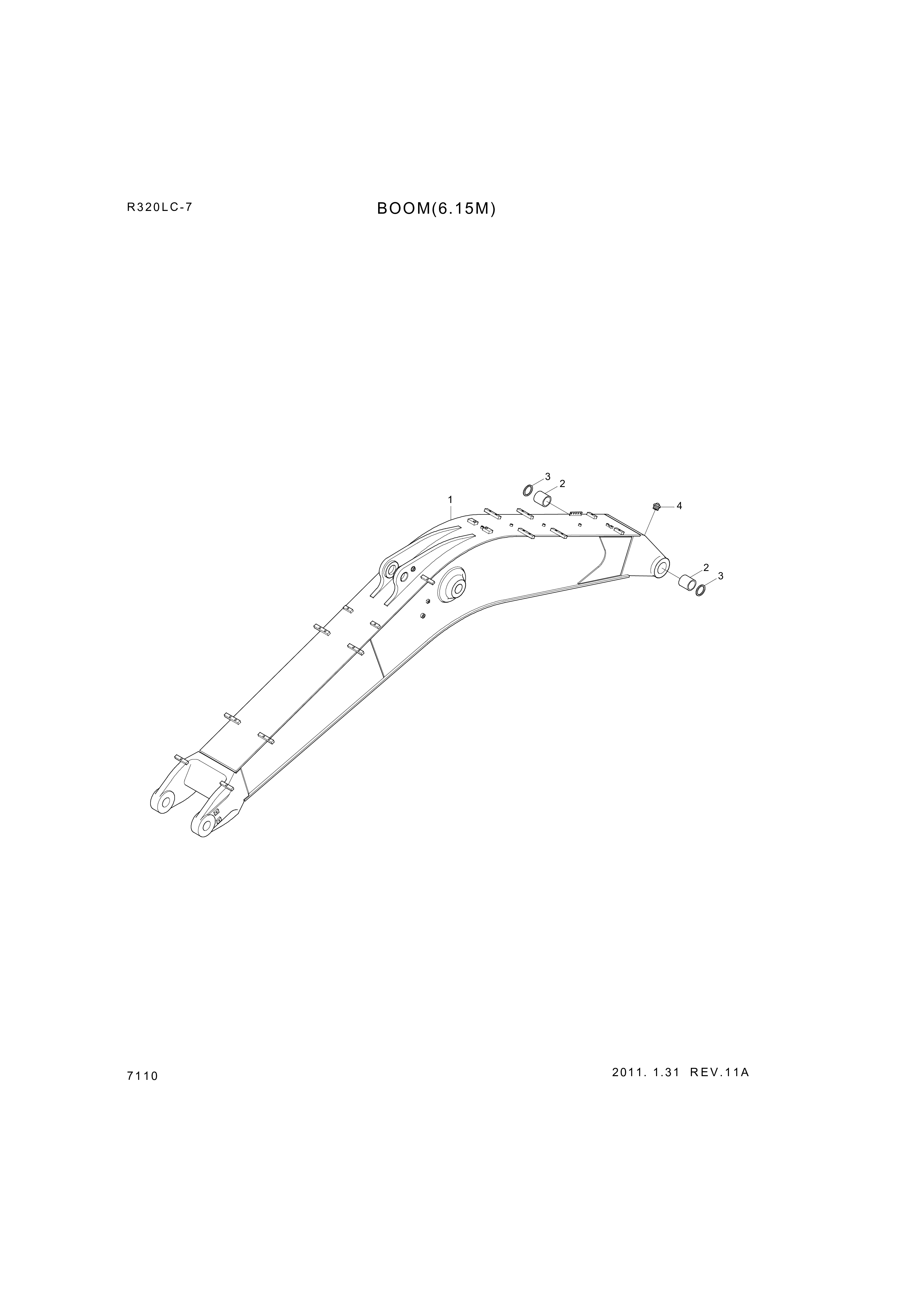 drawing for Hyundai Construction Equipment 61EN-12141 - BUSHING-BRONZE (figure 4)