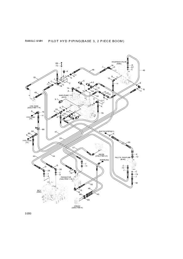 drawing for Hyundai Construction Equipment P930-122035 - HOSE ASSY-ORFS&THD (figure 3)