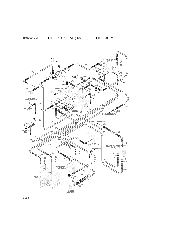 drawing for Hyundai Construction Equipment P930-043062 - HOSE ASSY-ORFS&THD (figure 2)