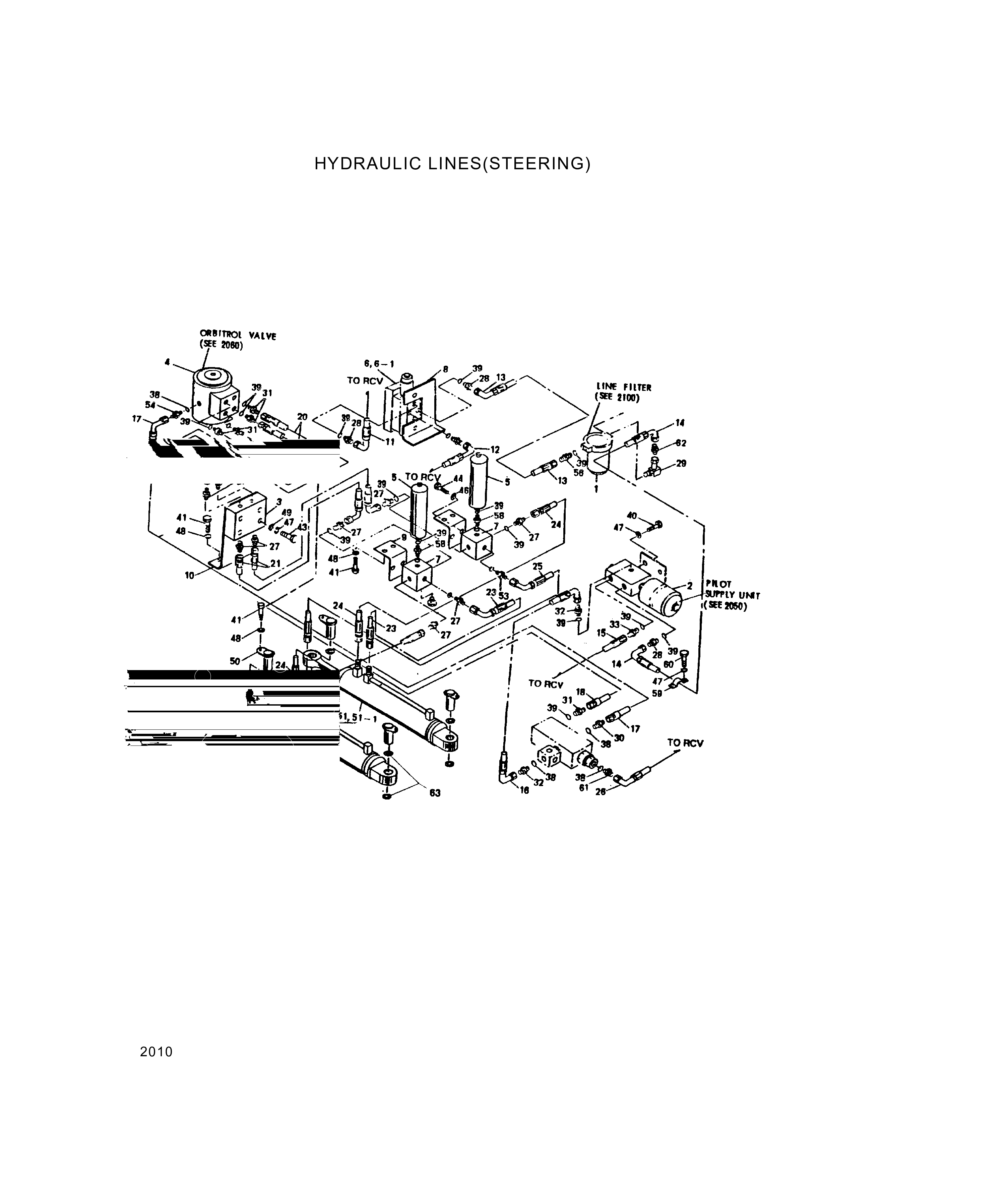 drawing for Hyundai Construction Equipment 707-01-10631 - CYLINDER ASSY-STEERING RH (figure 1)