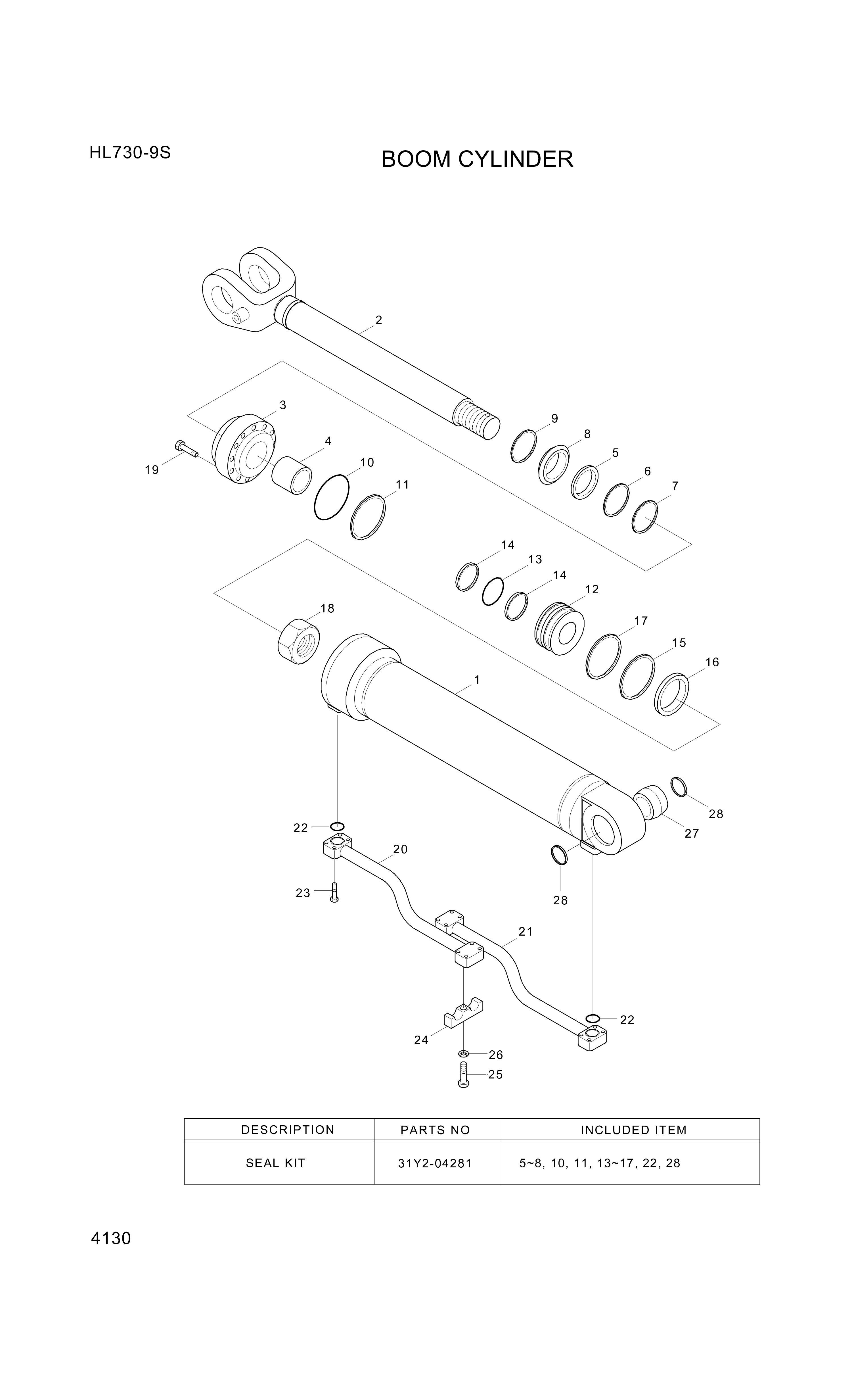 drawing for Hyundai Construction Equipment 95123-09500 - O-RING (figure 4)