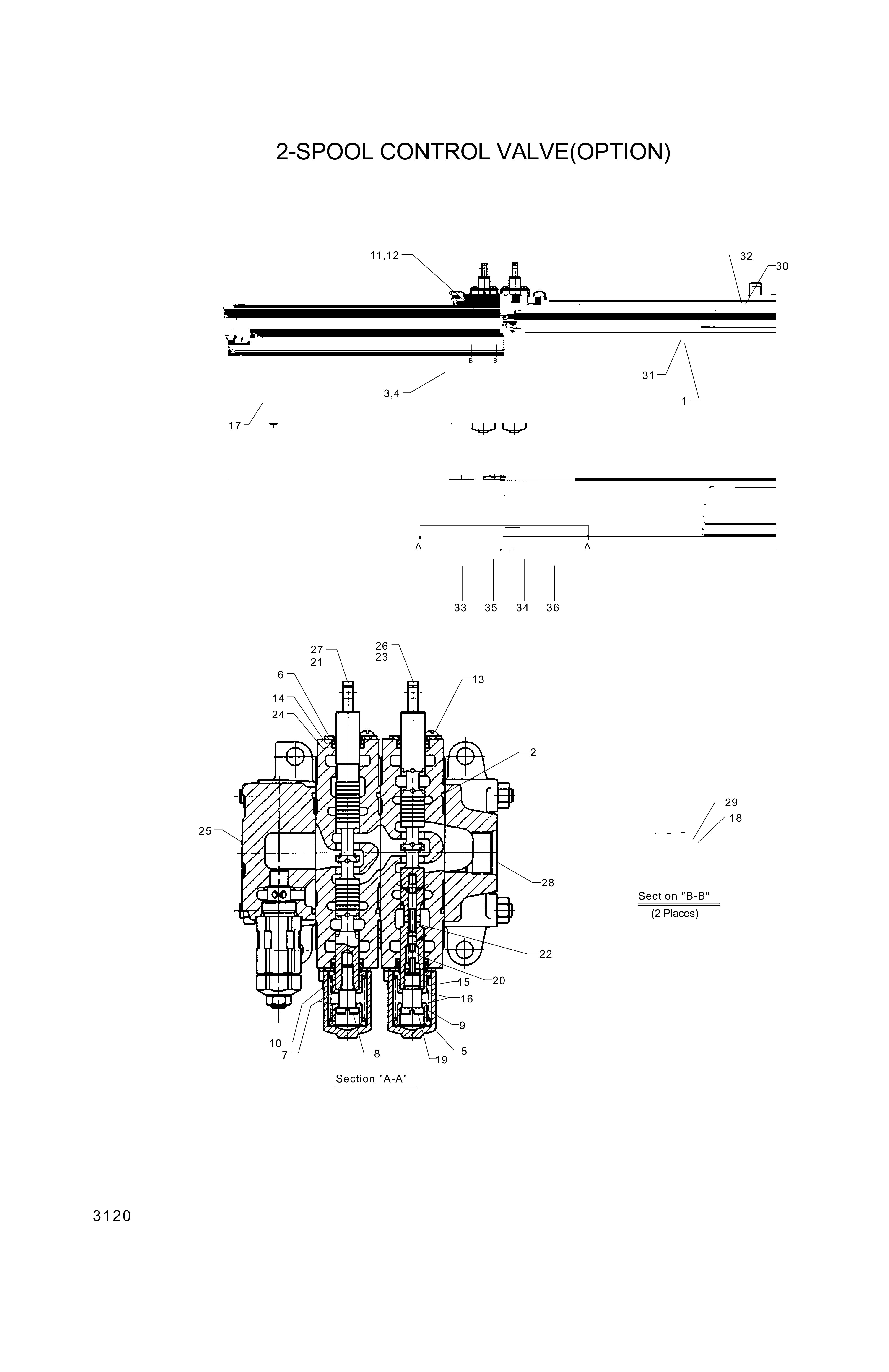 drawing for Hyundai Construction Equipment 6005-J4 - Housing-Spool (figure 1)