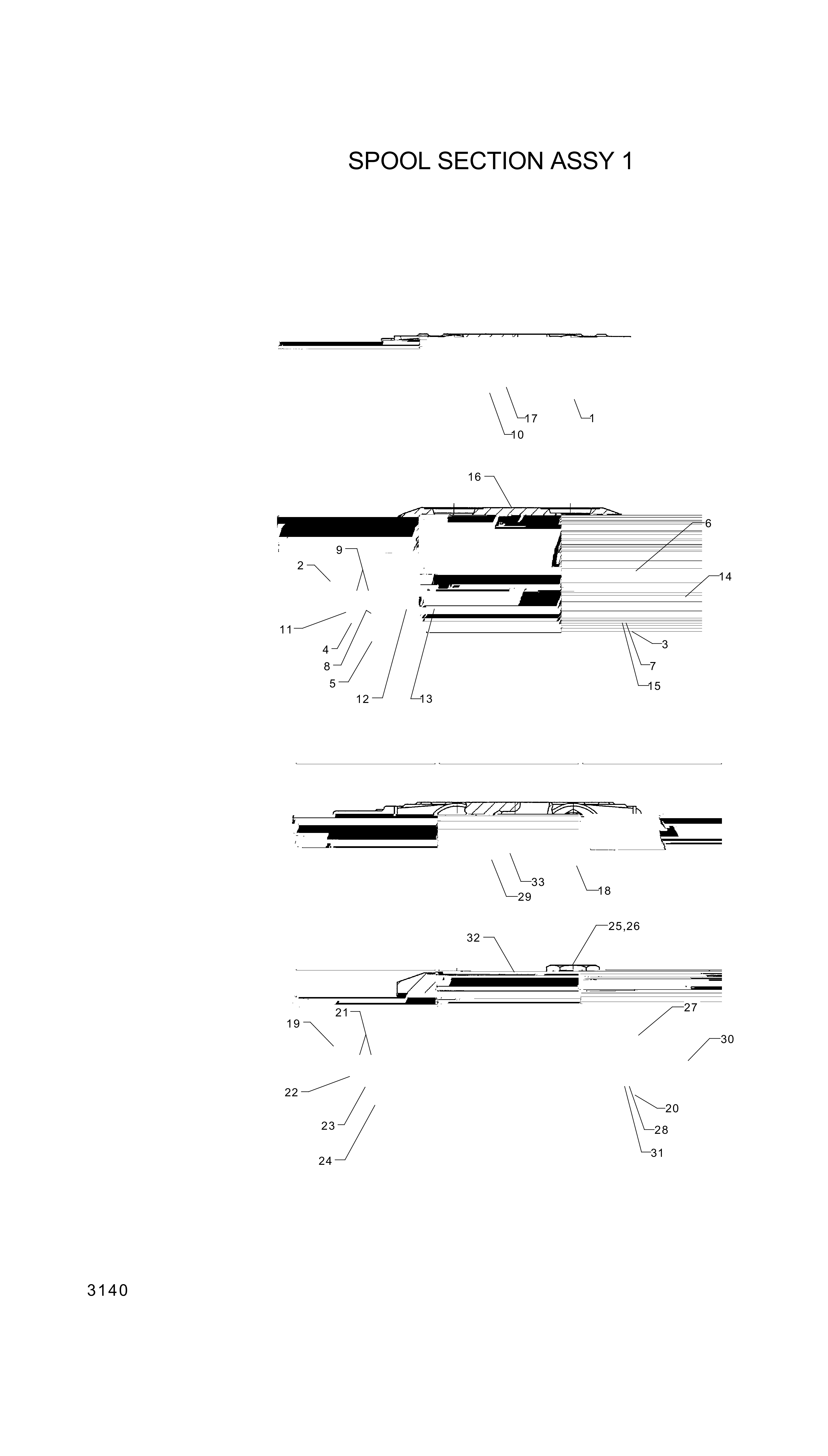 drawing for Hyundai Construction Equipment 6005-J4 - Housing-Spool (figure 2)