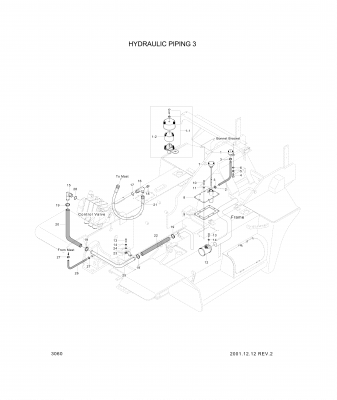 drawing for Hyundai Construction Equipment Q102066000 - CLIP (figure 1)