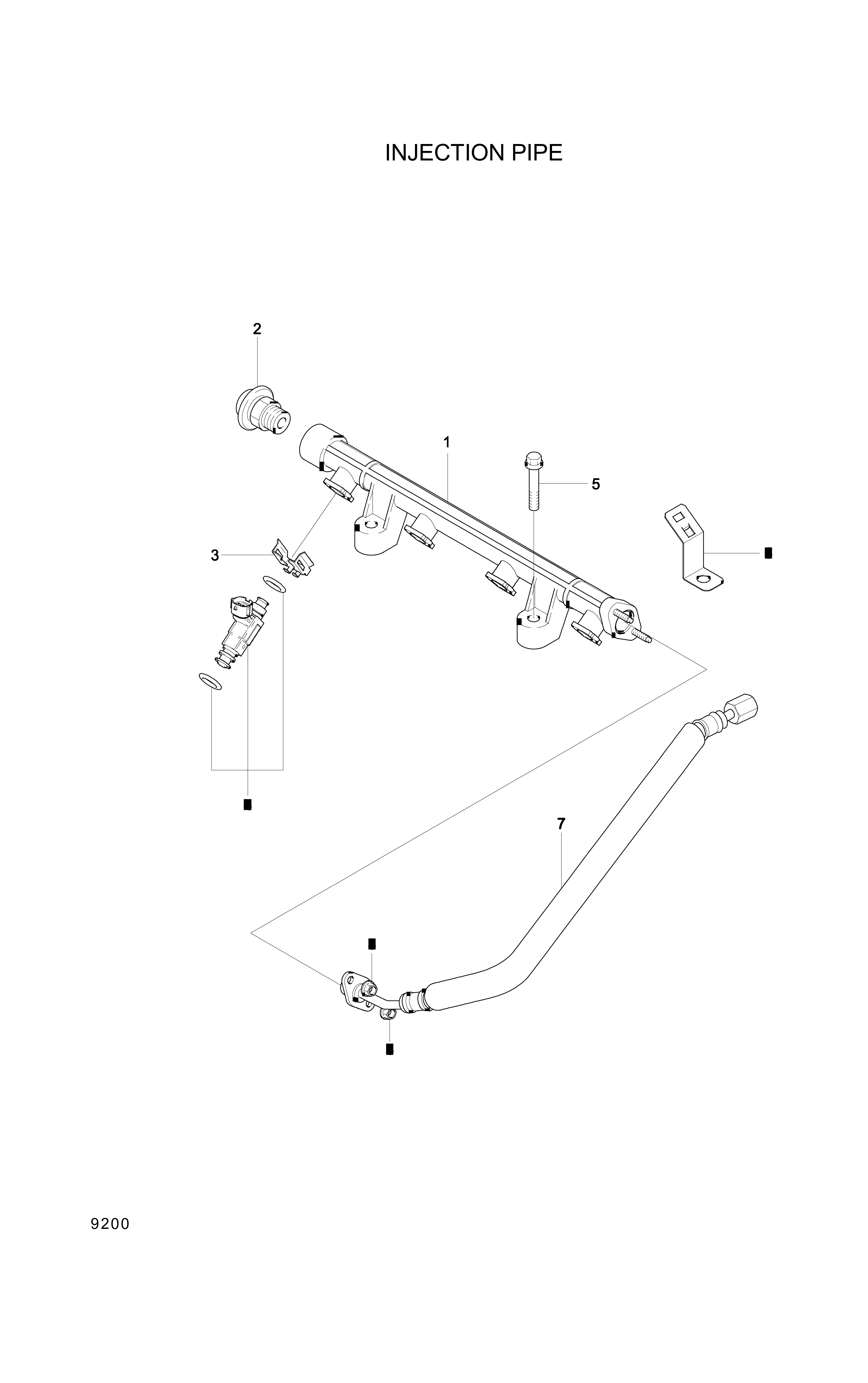 drawing for Hyundai Construction Equipment 35309-26010 - Clip-Fuel Injector (figure 5)