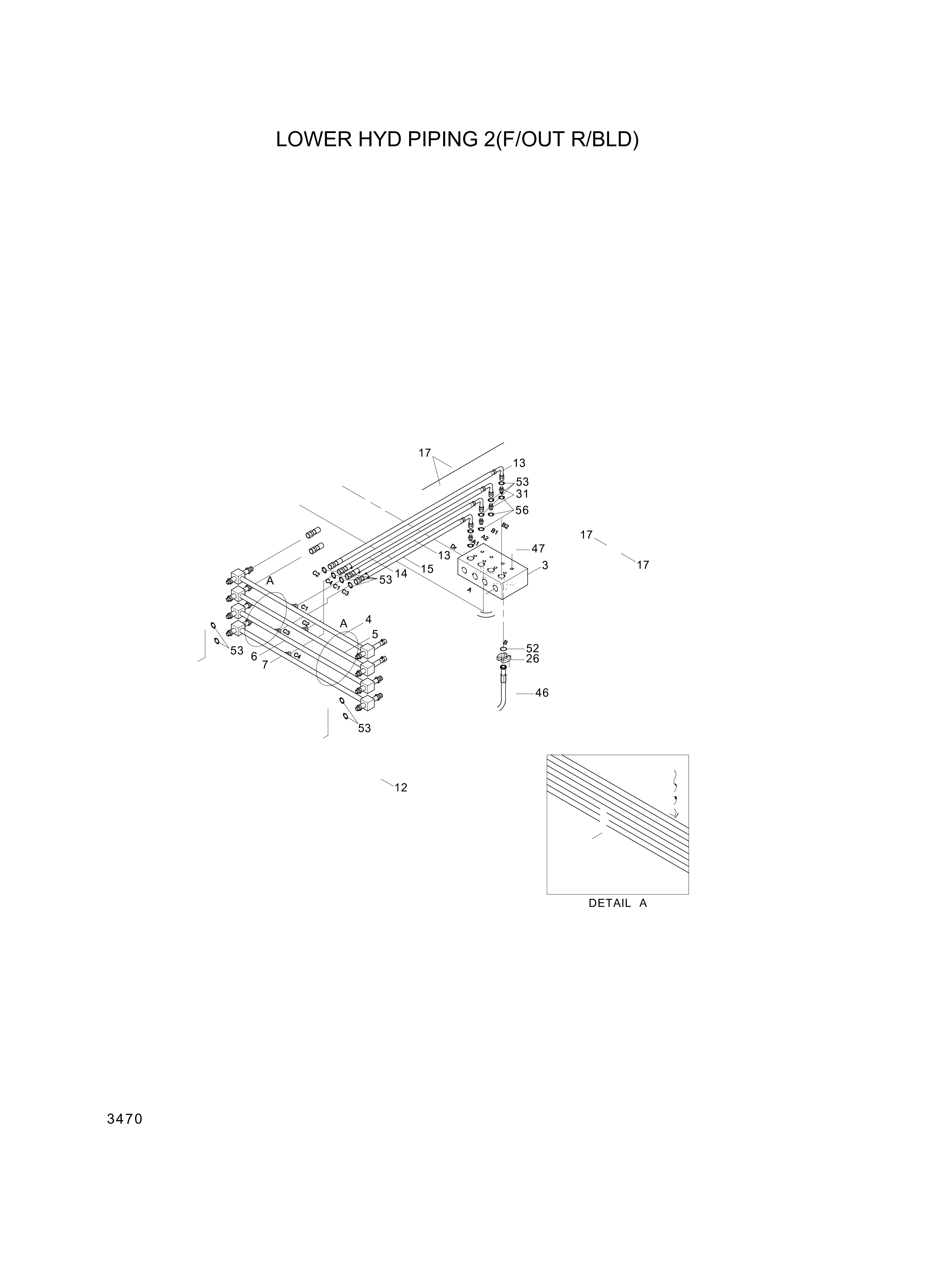 drawing for Hyundai Construction Equipment P933-087009 - HOSE ASSY-ORFS&THD (figure 2)