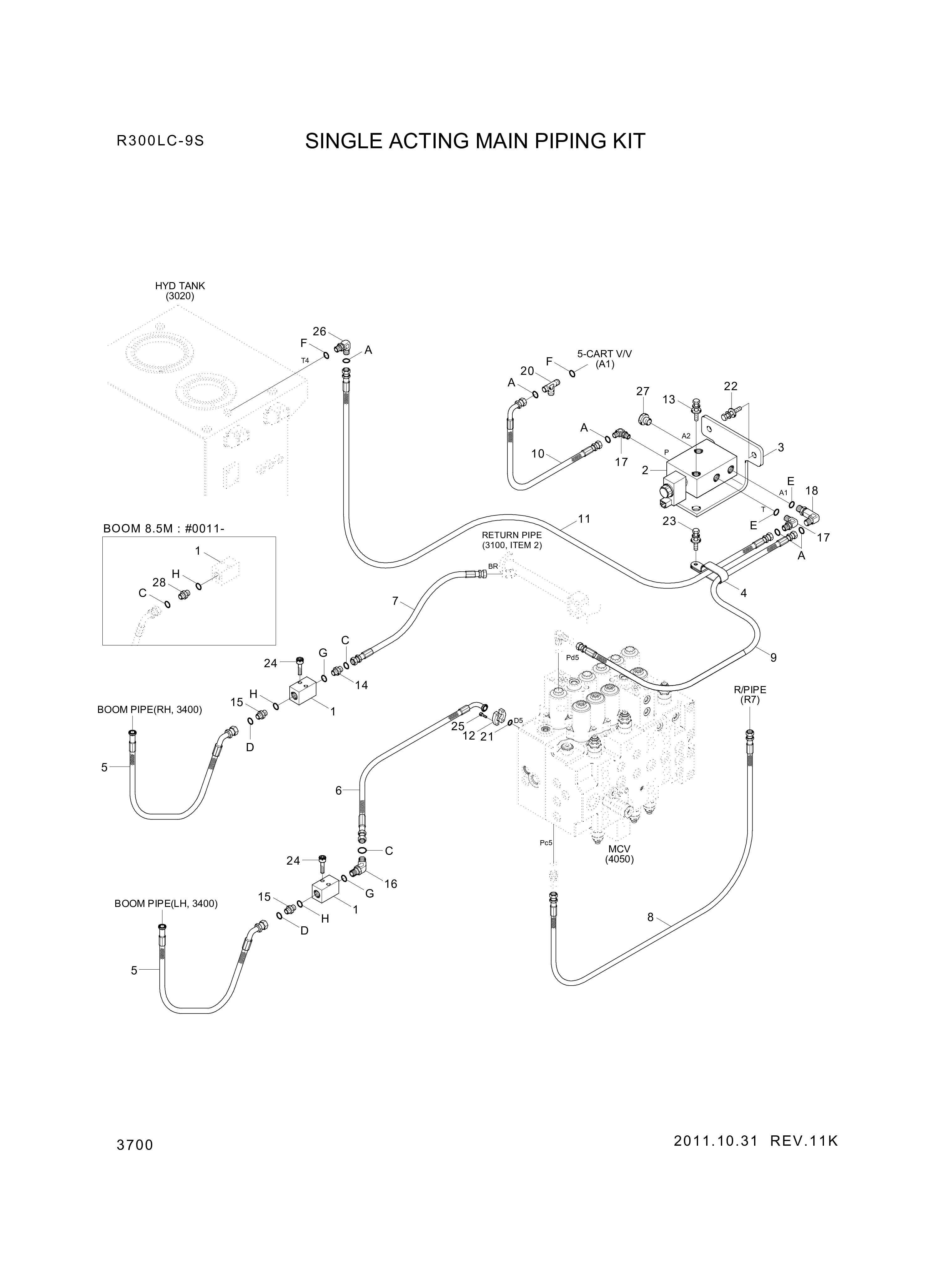 drawing for Hyundai Construction Equipment P974-207328 - HOSE ASSY-ORFS&FLG (figure 4)