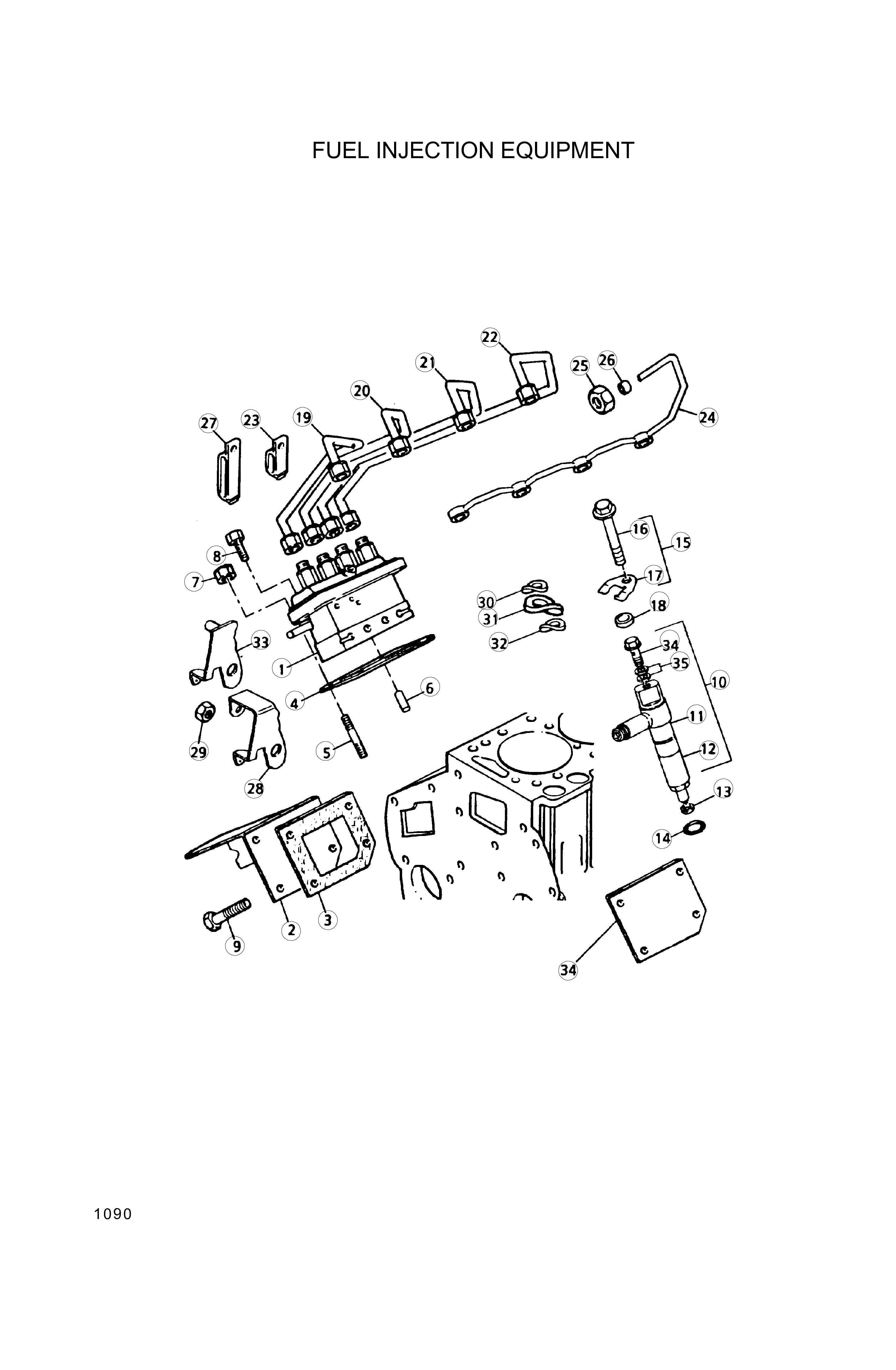 drawing for Hyundai Construction Equipment 3521K214 - PIPE ASSY-INJ (figure 1)