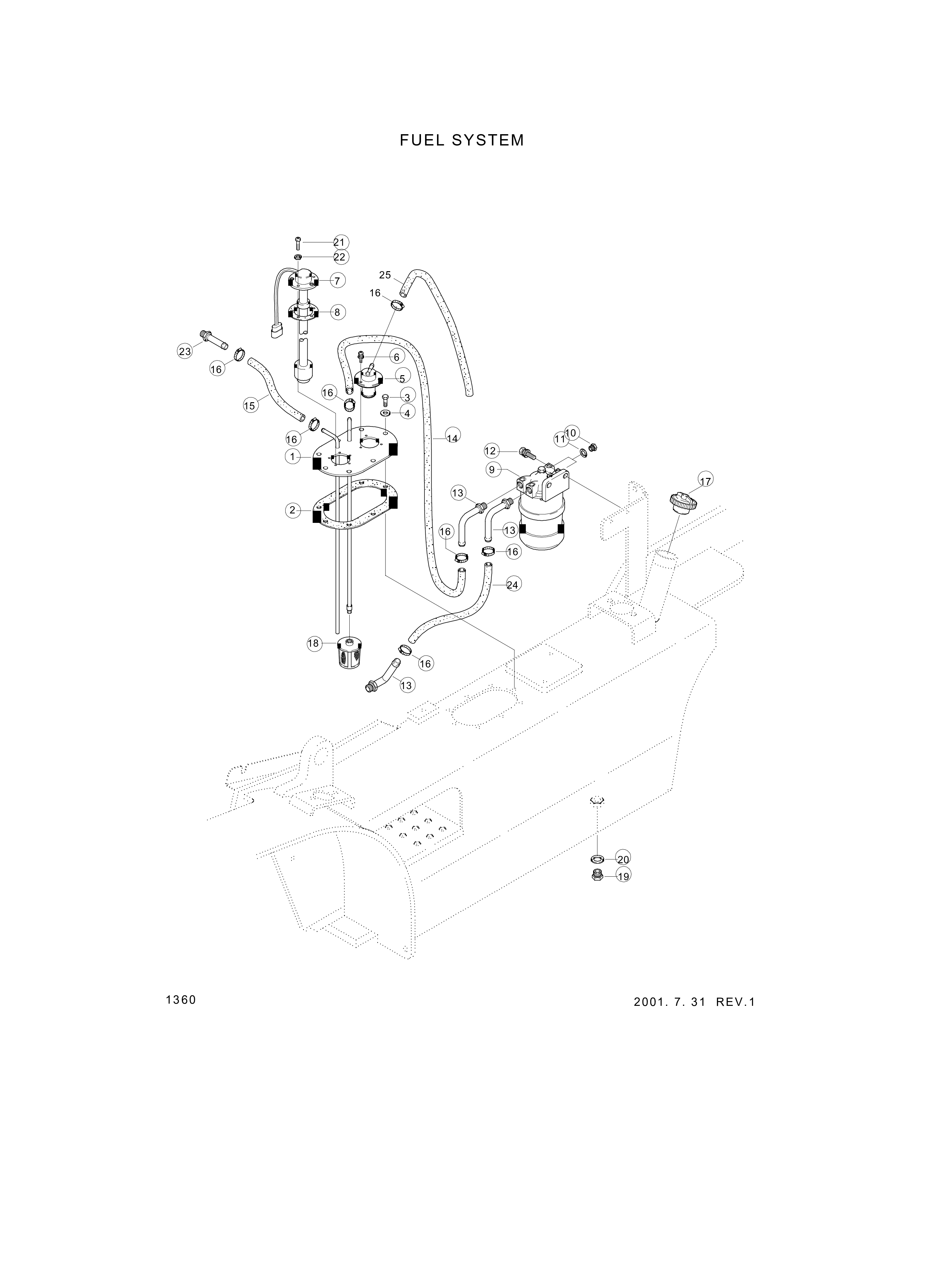drawing for Hyundai Construction Equipment 35131136 - CONNECTOR-HOSE (figure 1)