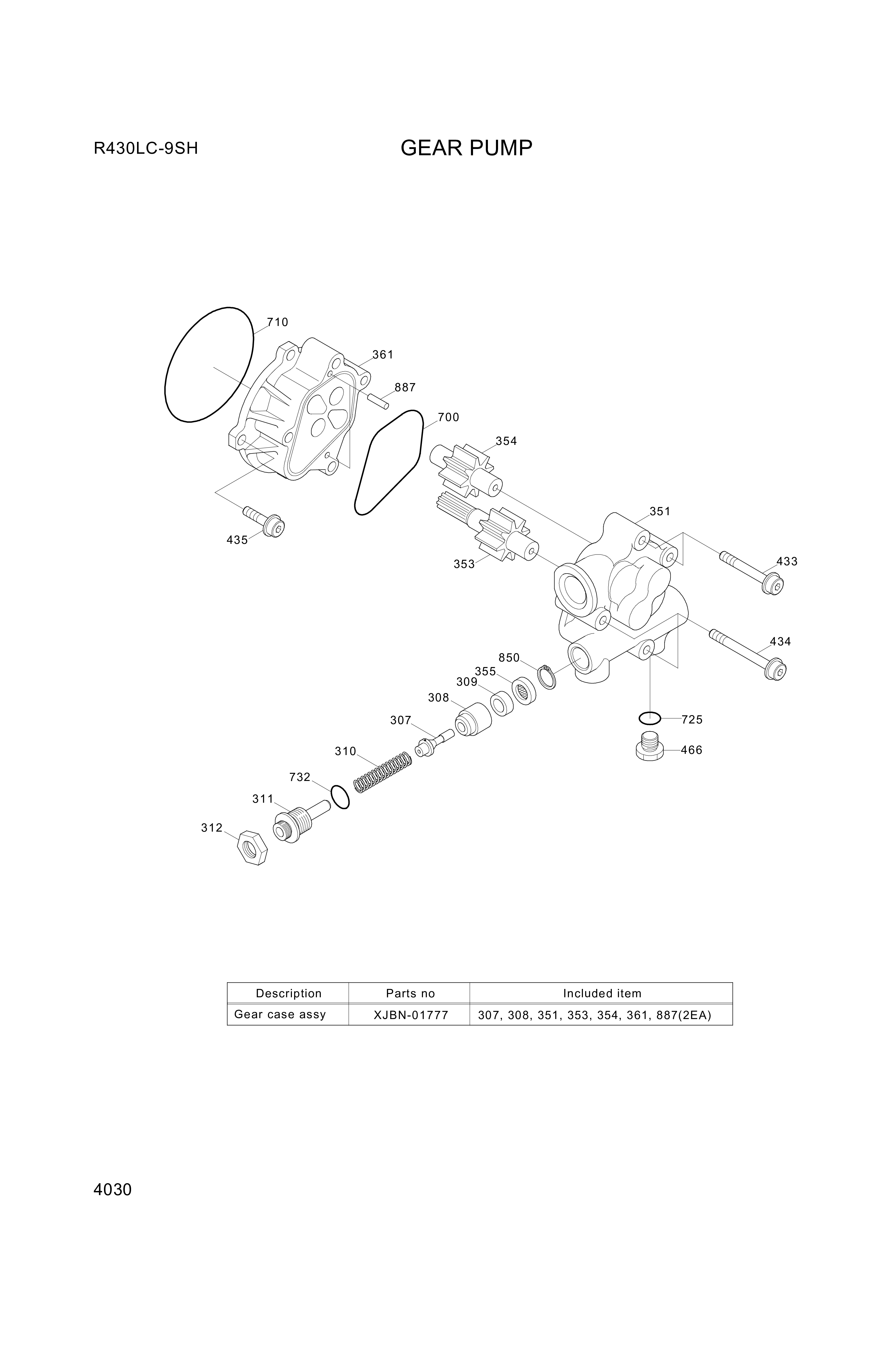 drawing for Hyundai Construction Equipment XJBN-01010 - CASE-FRONT (figure 4)