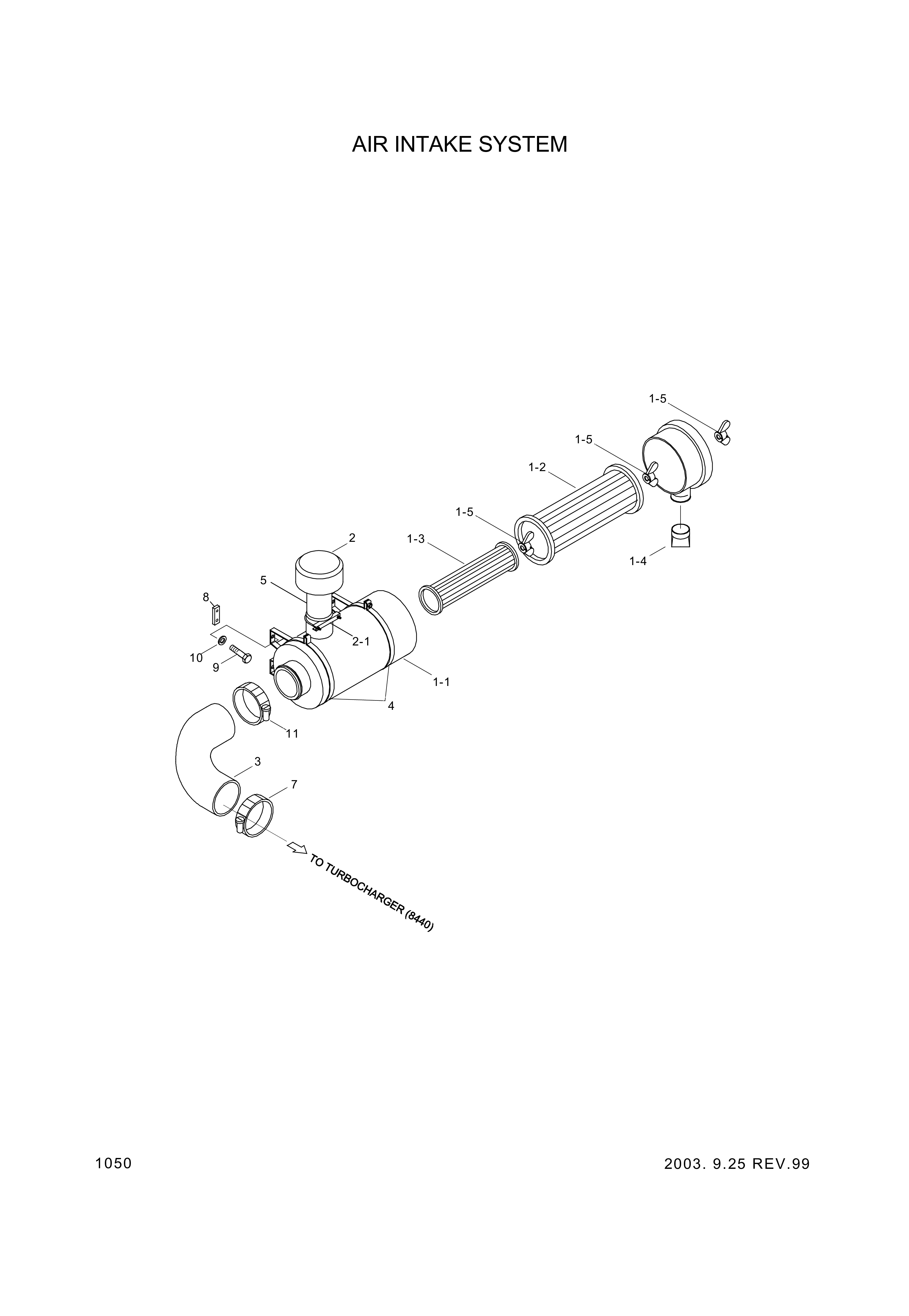 drawing for Hyundai Construction Equipment 14L3-01772 - AIRCLEANER ASSY (figure 2)