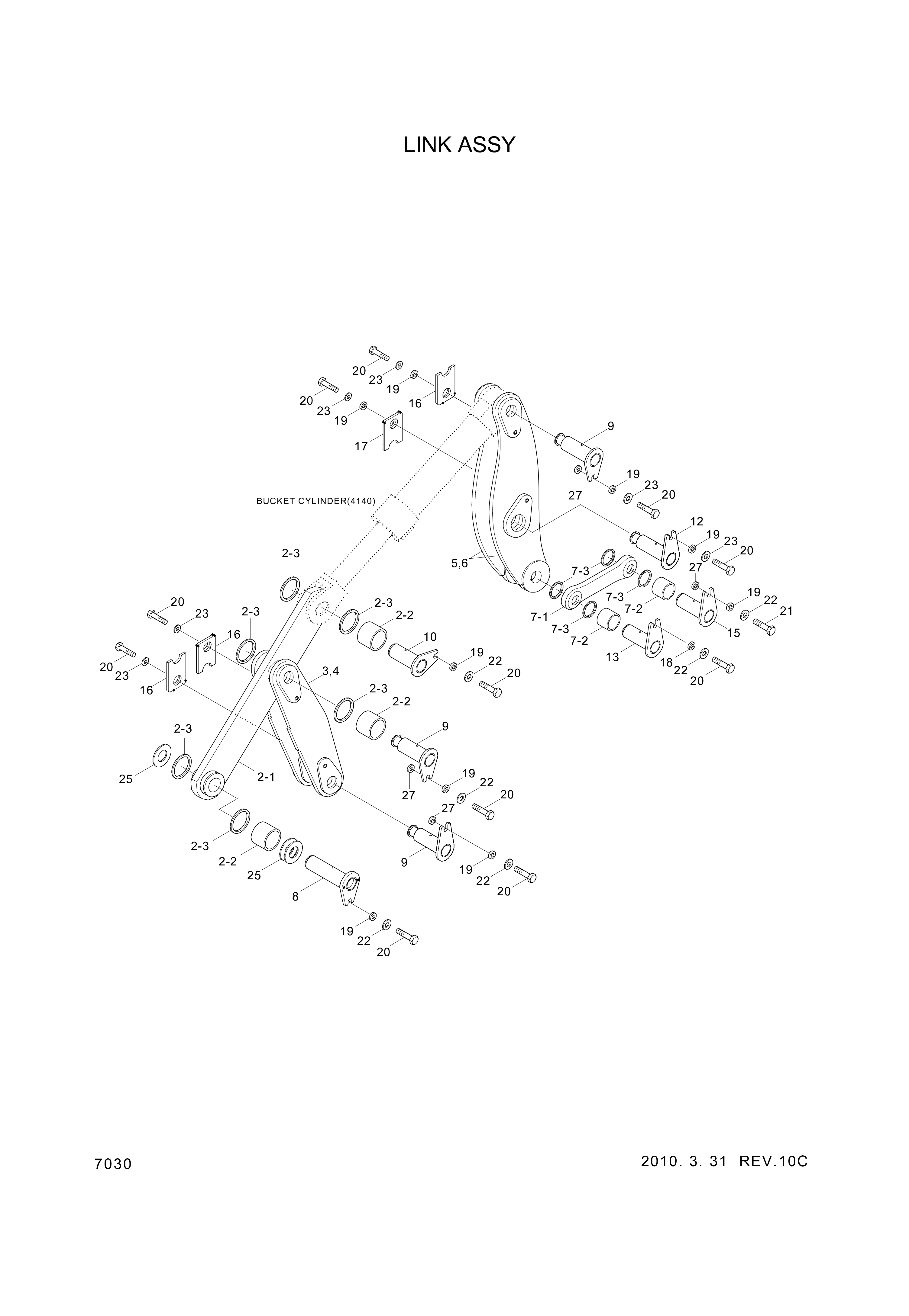 drawing for Hyundai Construction Equipment 61LG-35170 - PIN-JOINT (figure 1)