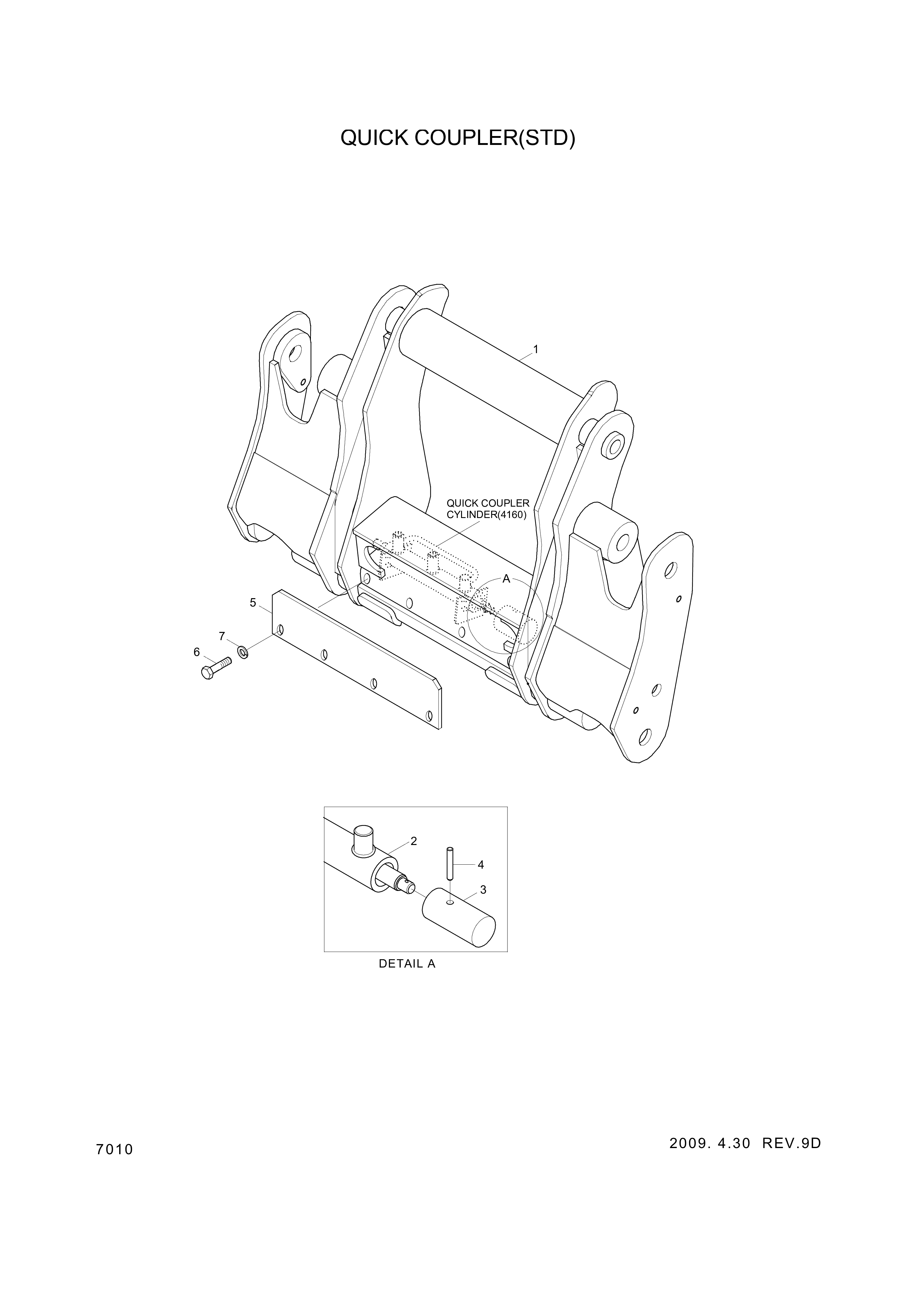 drawing for Hyundai Construction Equipment 61LG-92510-P - QUICKCOUPLER (figure 1)