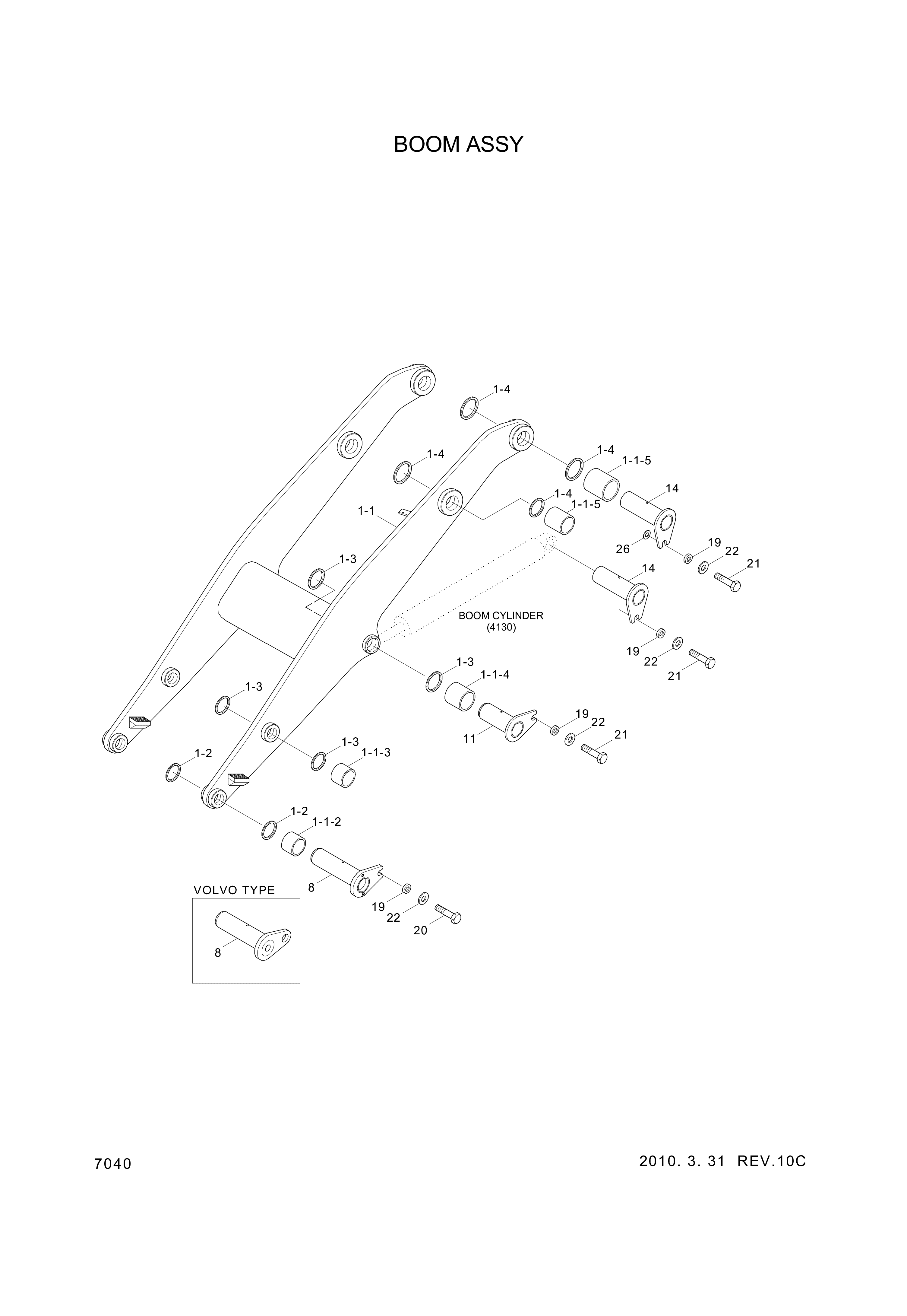 drawing for Hyundai Construction Equipment 61LG-35170 - PIN-JOINT (figure 2)