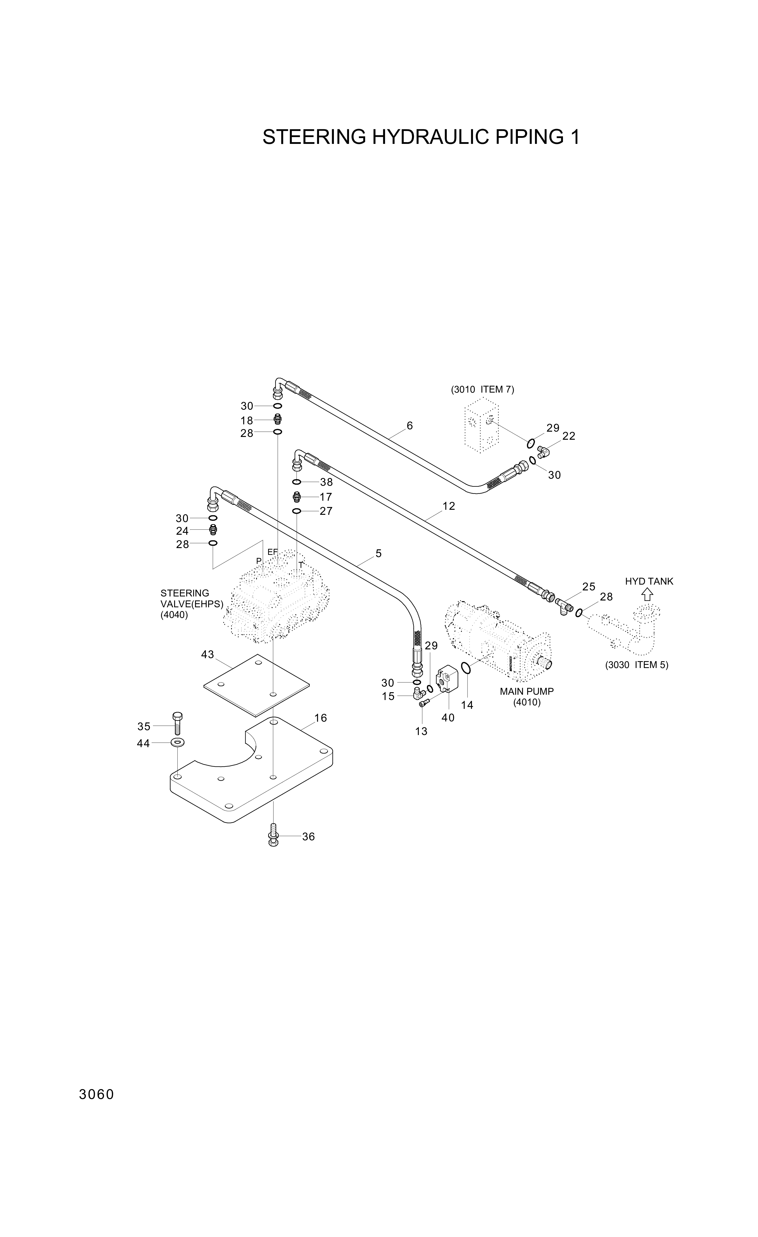 drawing for Hyundai Construction Equipment P930-124016 - HOSE ASSY-ORFS&THD (figure 3)