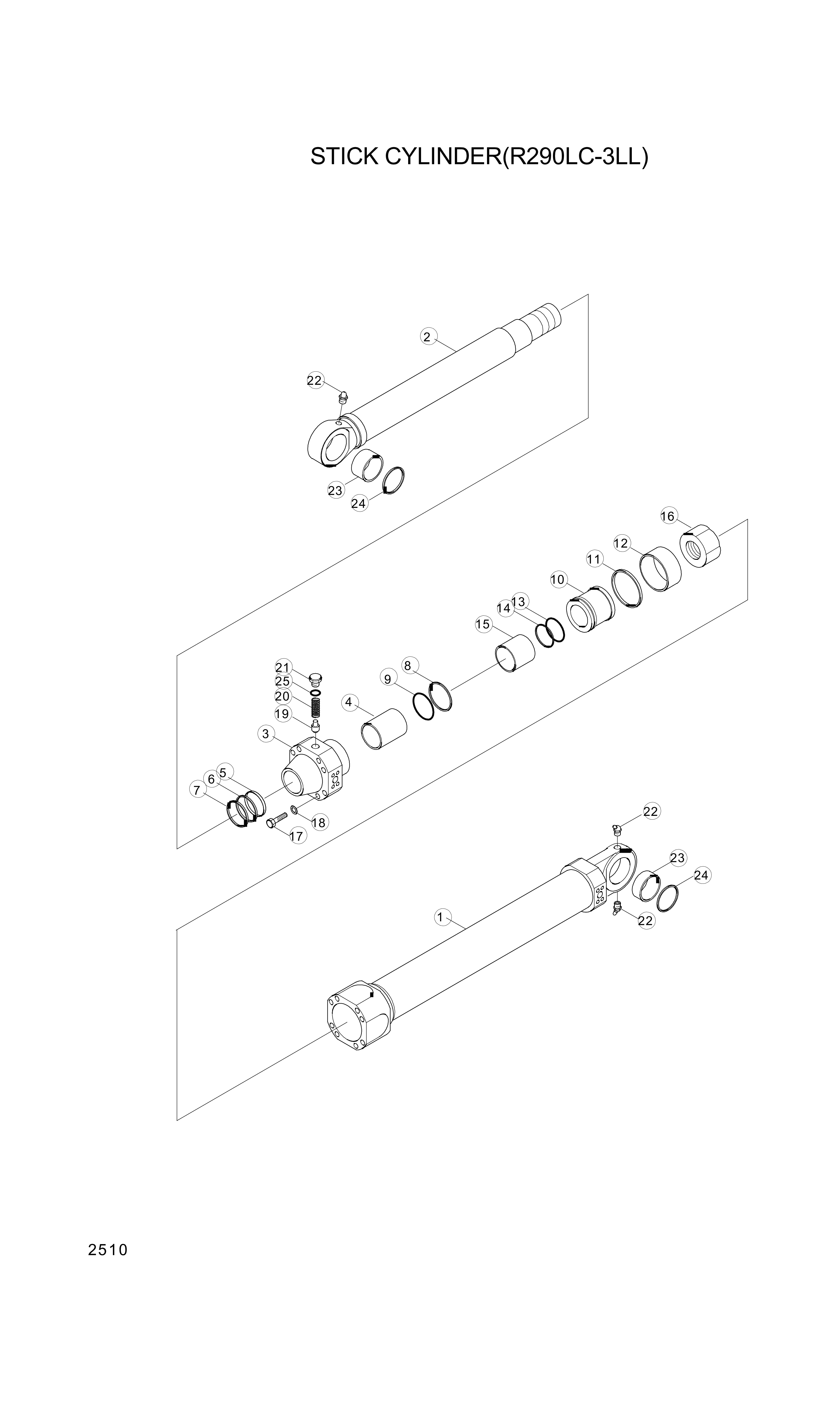 drawing for Hyundai Construction Equipment Y870-302101 - BEARING-SPHERICAL (figure 1)