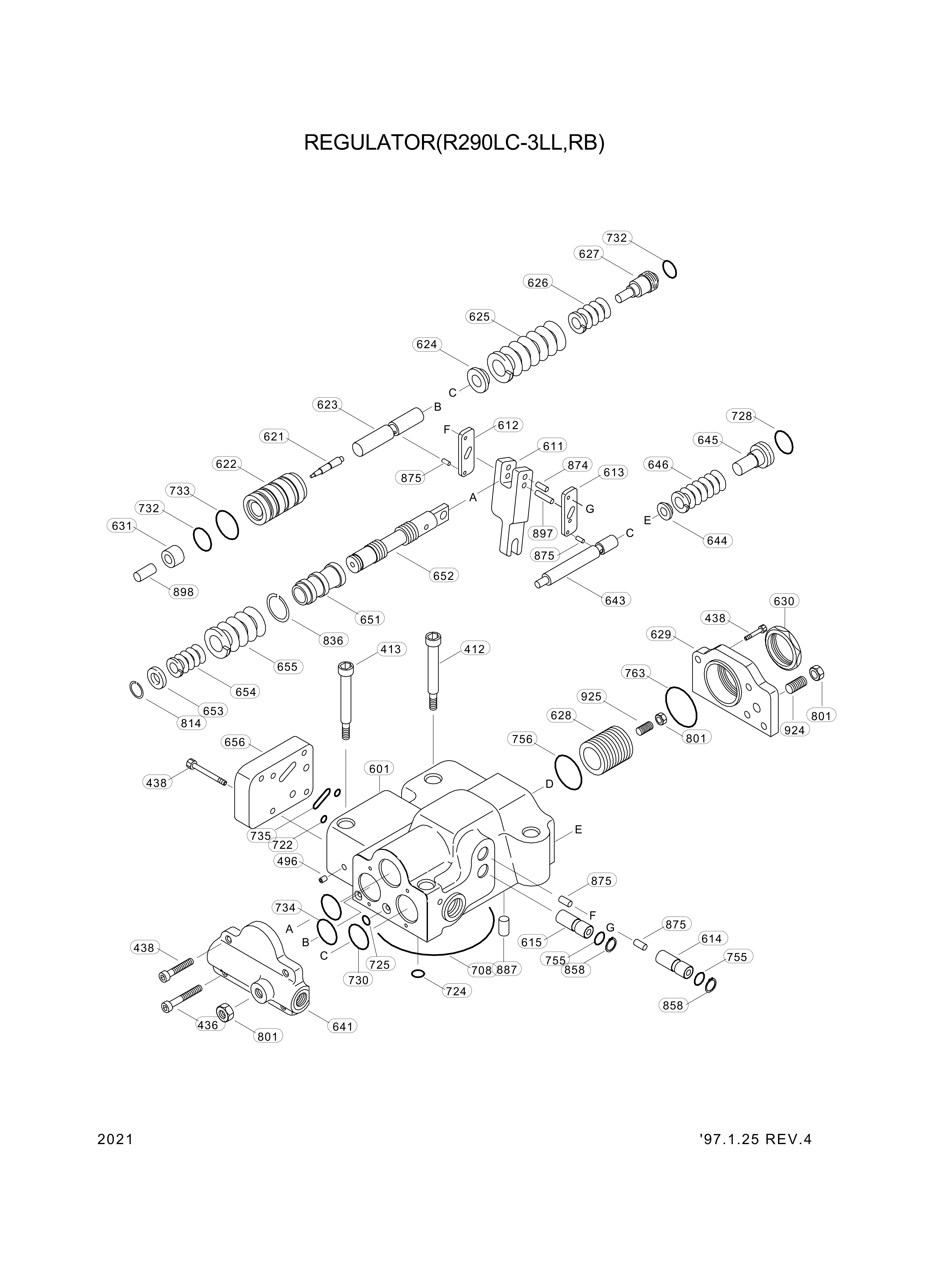 drawing for Hyundai Construction Equipment PJR410 - Pin (figure 4)