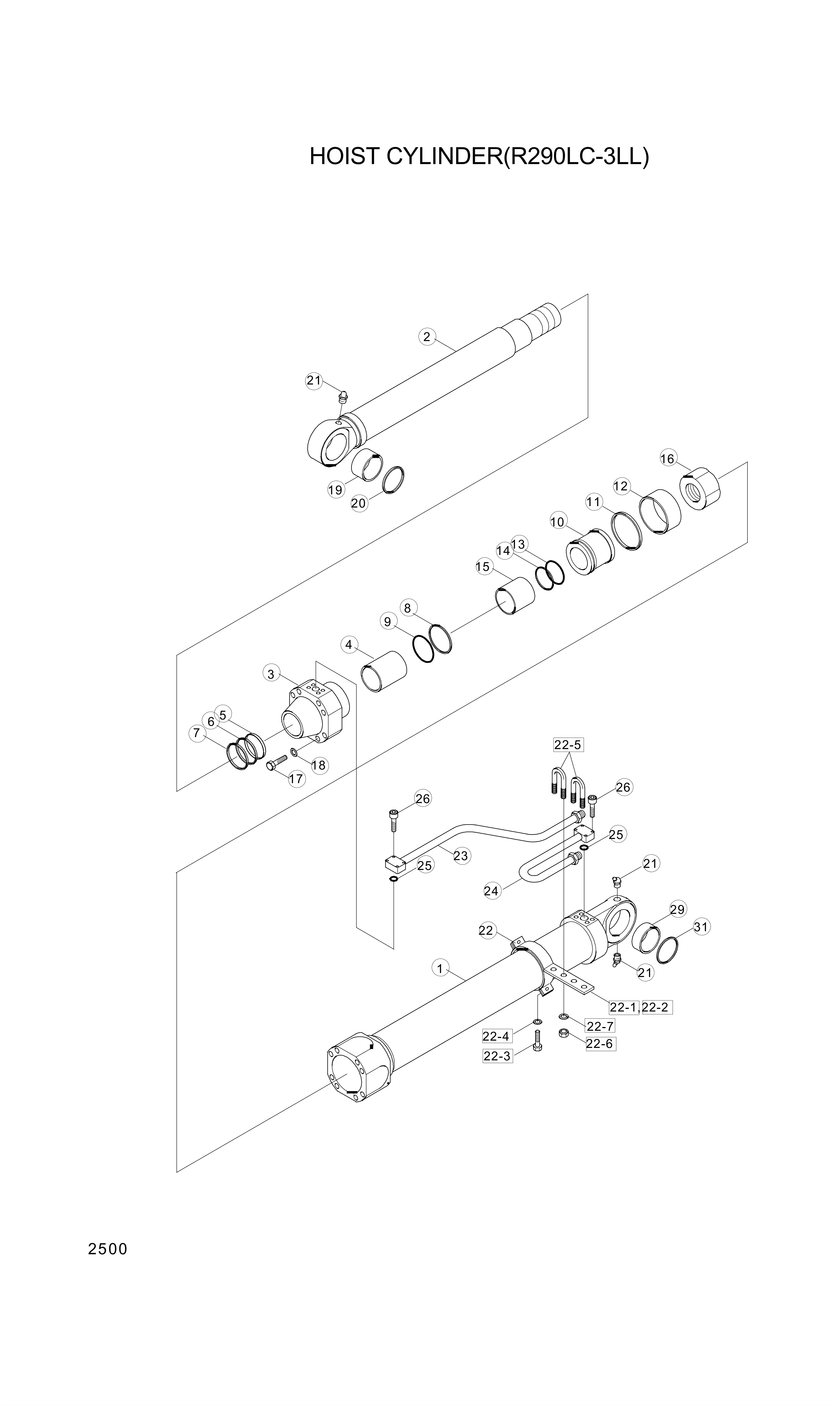 drawing for Hyundai Construction Equipment Y870-302101 - BEARING-SPHERICAL (figure 2)