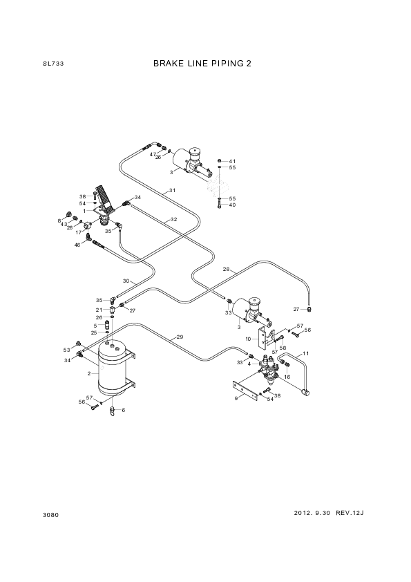 drawing for Hyundai Construction Equipment P930-083051 - HOSE ASSY-ORFS&THD (figure 2)