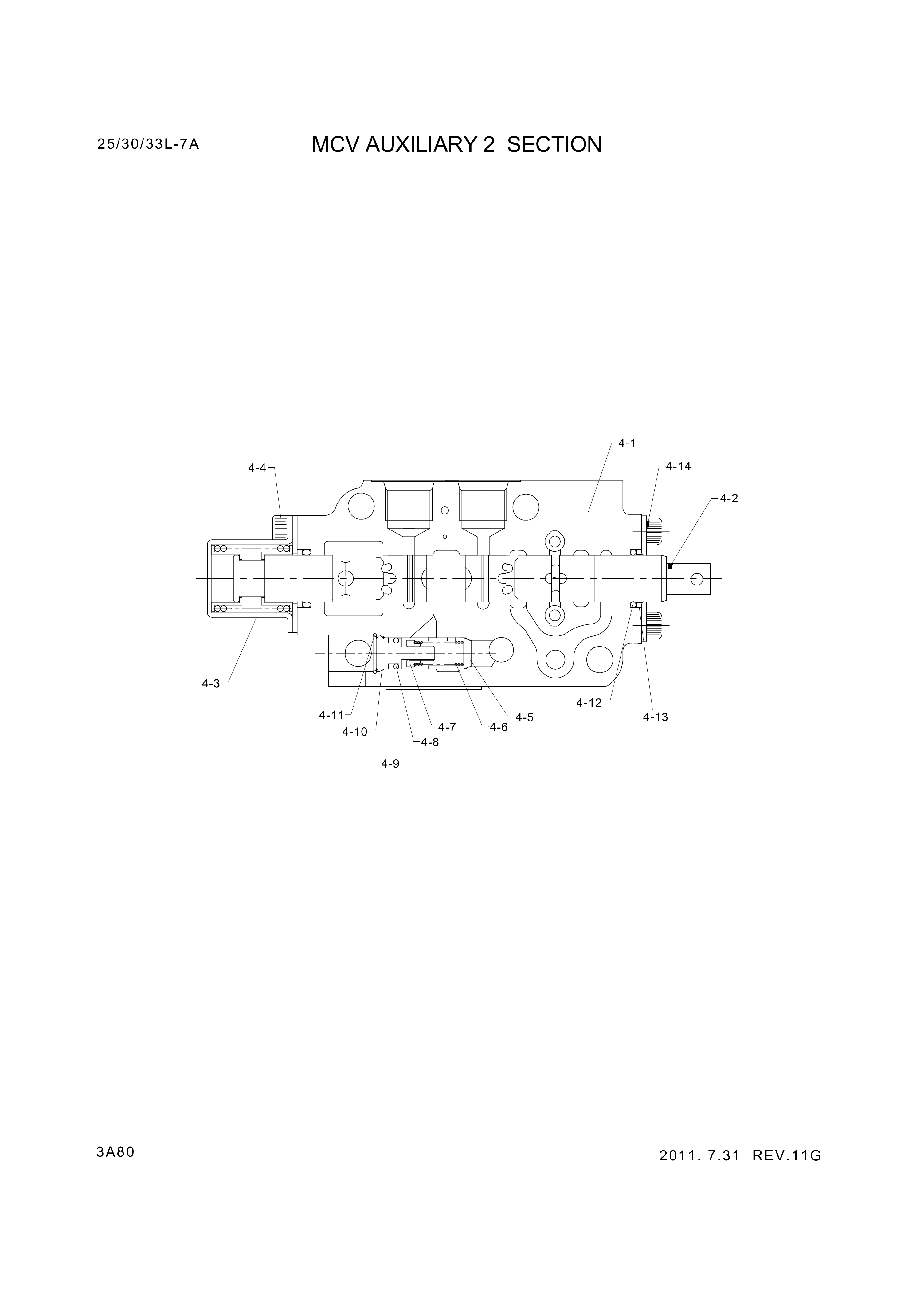 drawing for Hyundai Construction Equipment 2005300030 - Spool Assy-Att (figure 1)