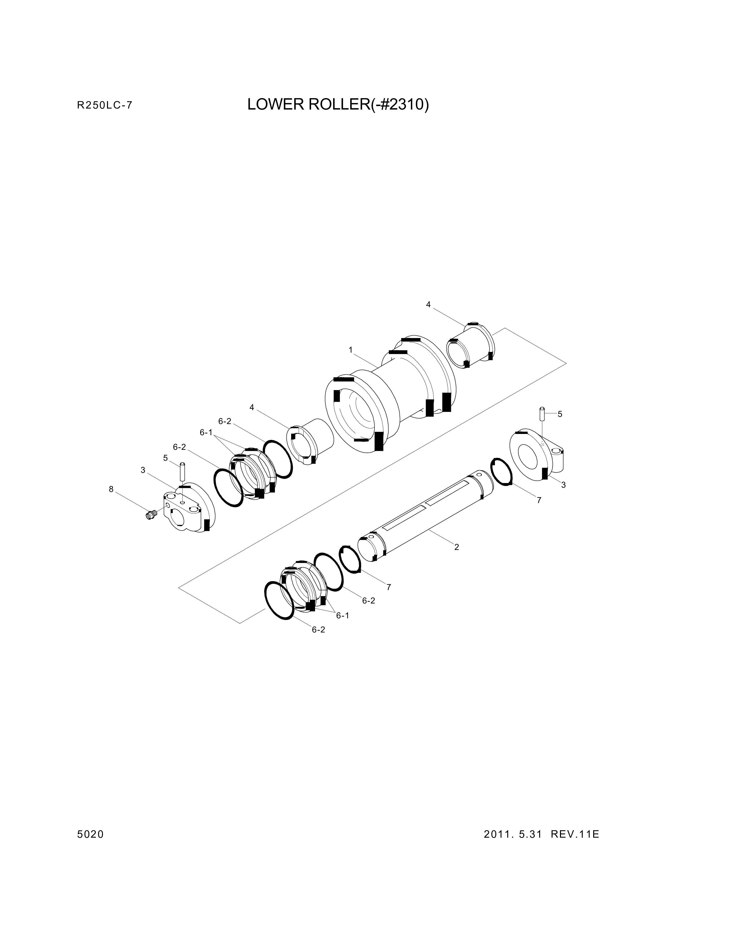 drawing for Hyundai Construction Equipment E181-2206 - PIN-SPRING (figure 4)