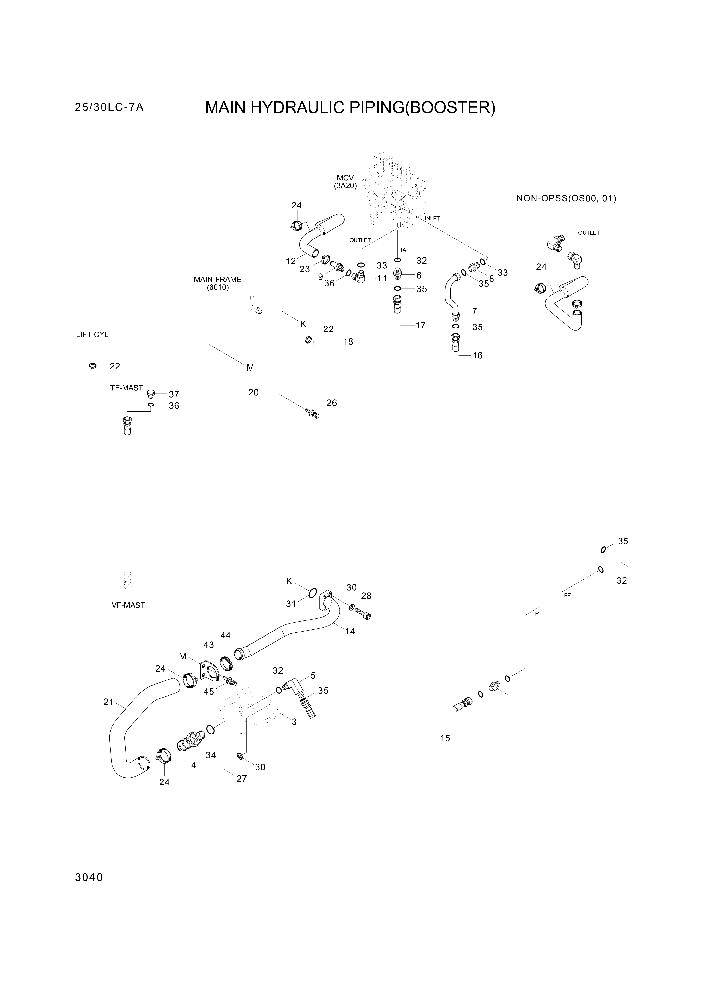 drawing for Hyundai Construction Equipment 35HF-20120 - HOSE-DISCHARGE (figure 4)